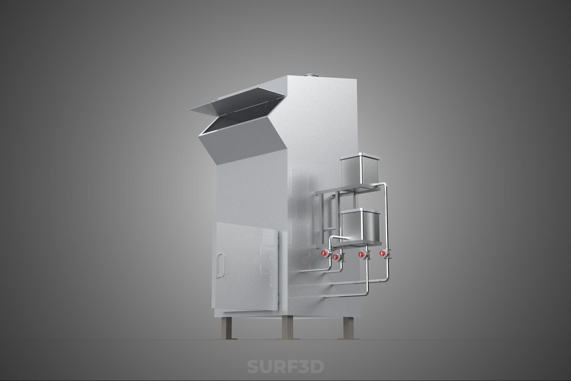 Incinerator Burner Waste Disposal Cremation Furnace Machine 3D Model