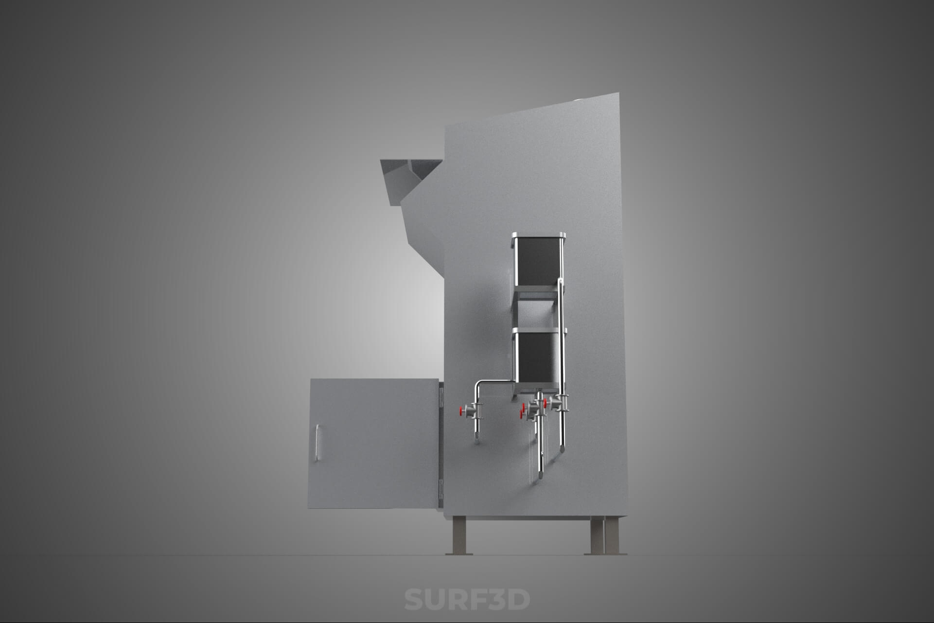 Incinerator Burner Waste Disposal Cremation Furnace Machine 3D Model
