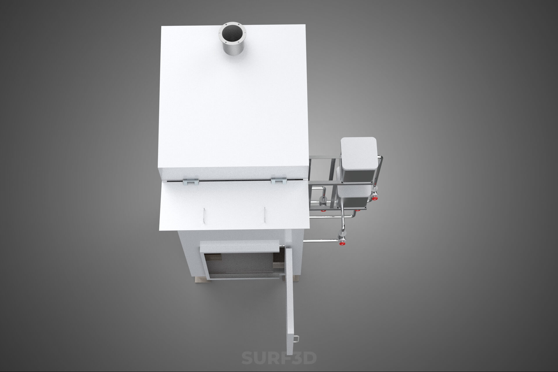Incinerator Burner Waste Disposal Cremation Furnace Machine 3D Model