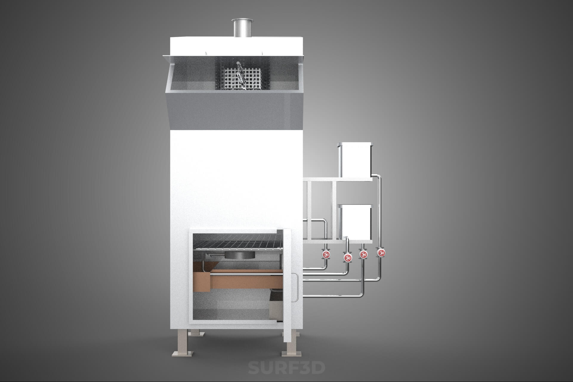 Incinerator Burner Waste Disposal Cremation Furnace Machine 3D Model