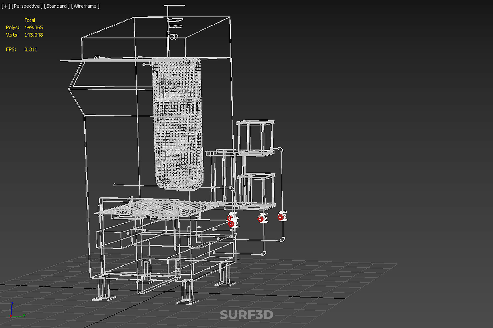 Incinerator Burner Waste Disposal Cremation Furnace Machine 3D Model