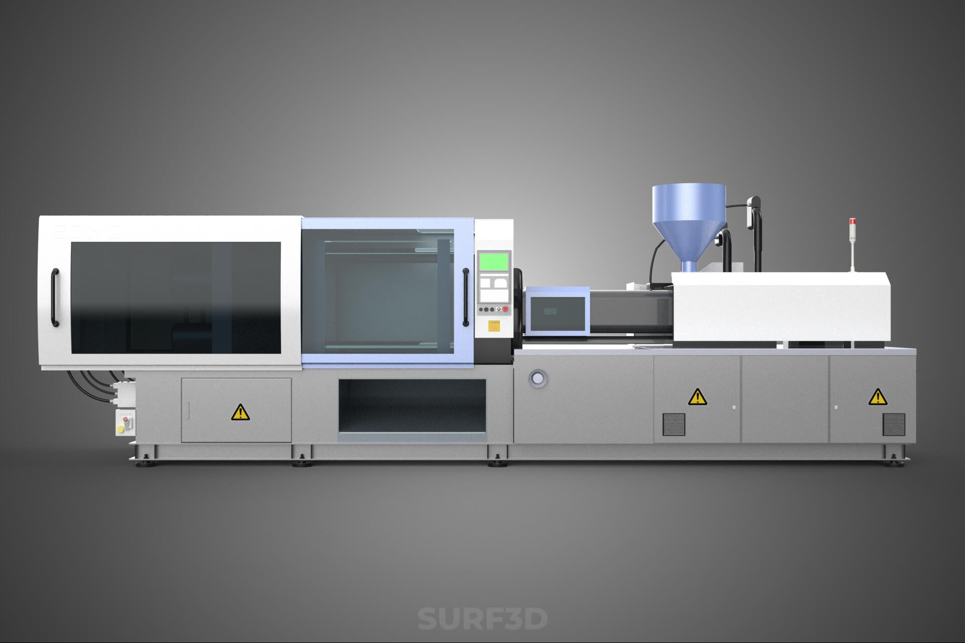 Industrial Plastic Mold Injection Molding Press CNC Machine 3D Model