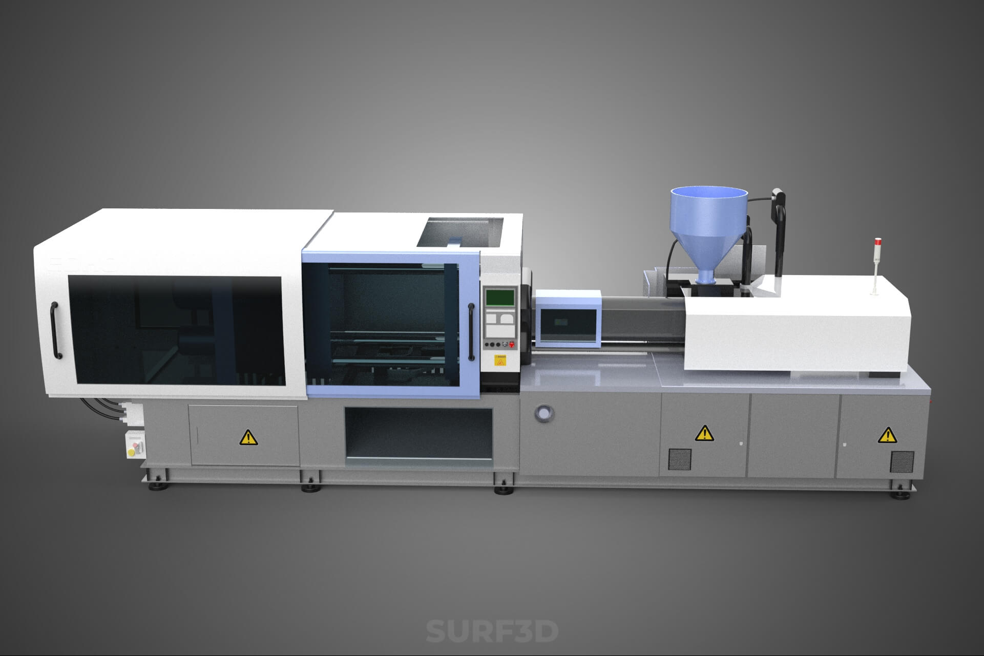 Industrial Plastic Mold Injection Molding Press CNC Machine 3D Model
