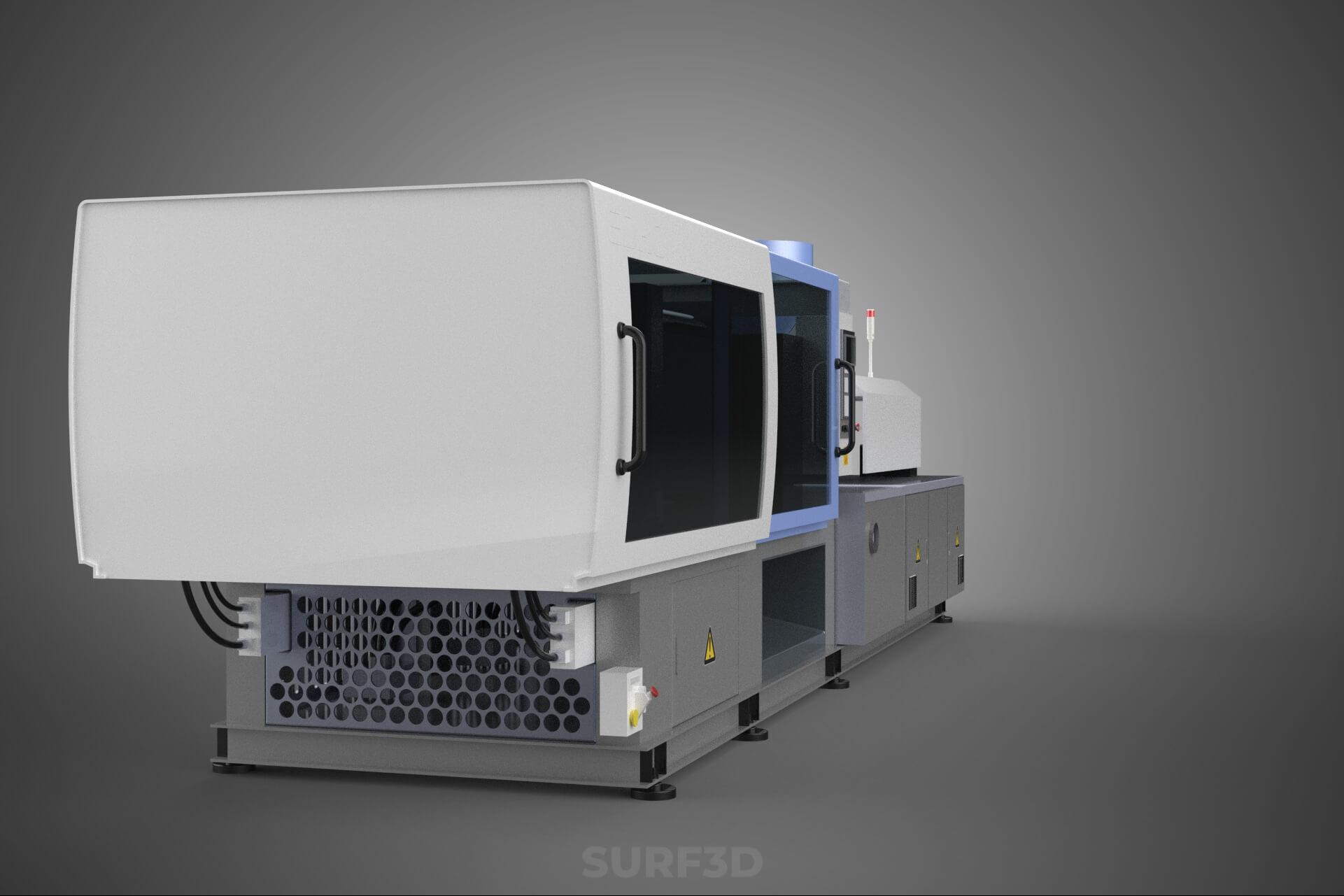 Industrial Plastic Mold Injection Molding Press CNC Machine 3D Model