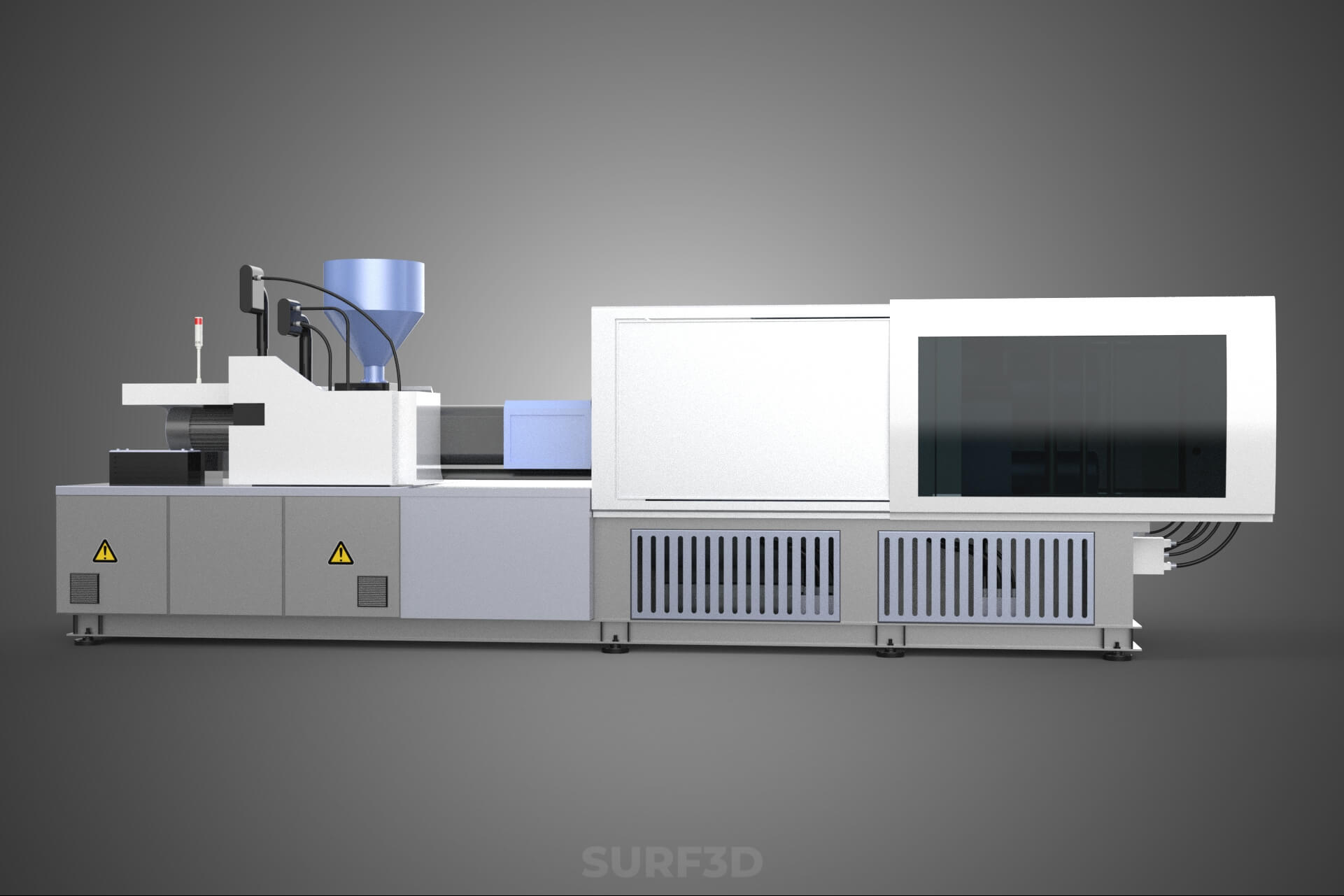 Industrial Plastic Mold Injection Molding Press CNC Machine 3D Model