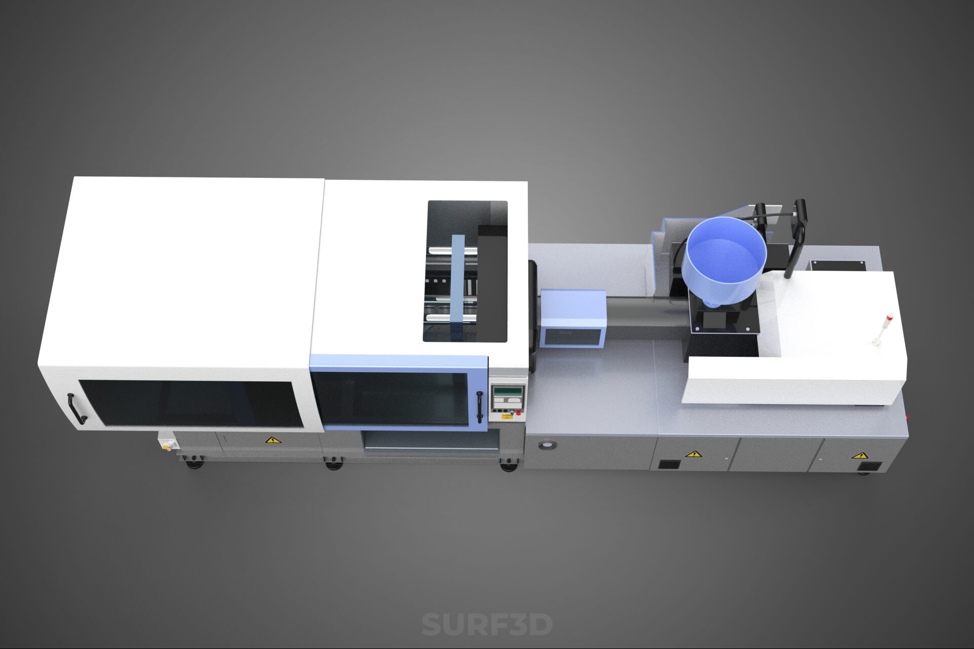 Industrial Plastic Mold Injection Molding Press CNC Machine 3D Model