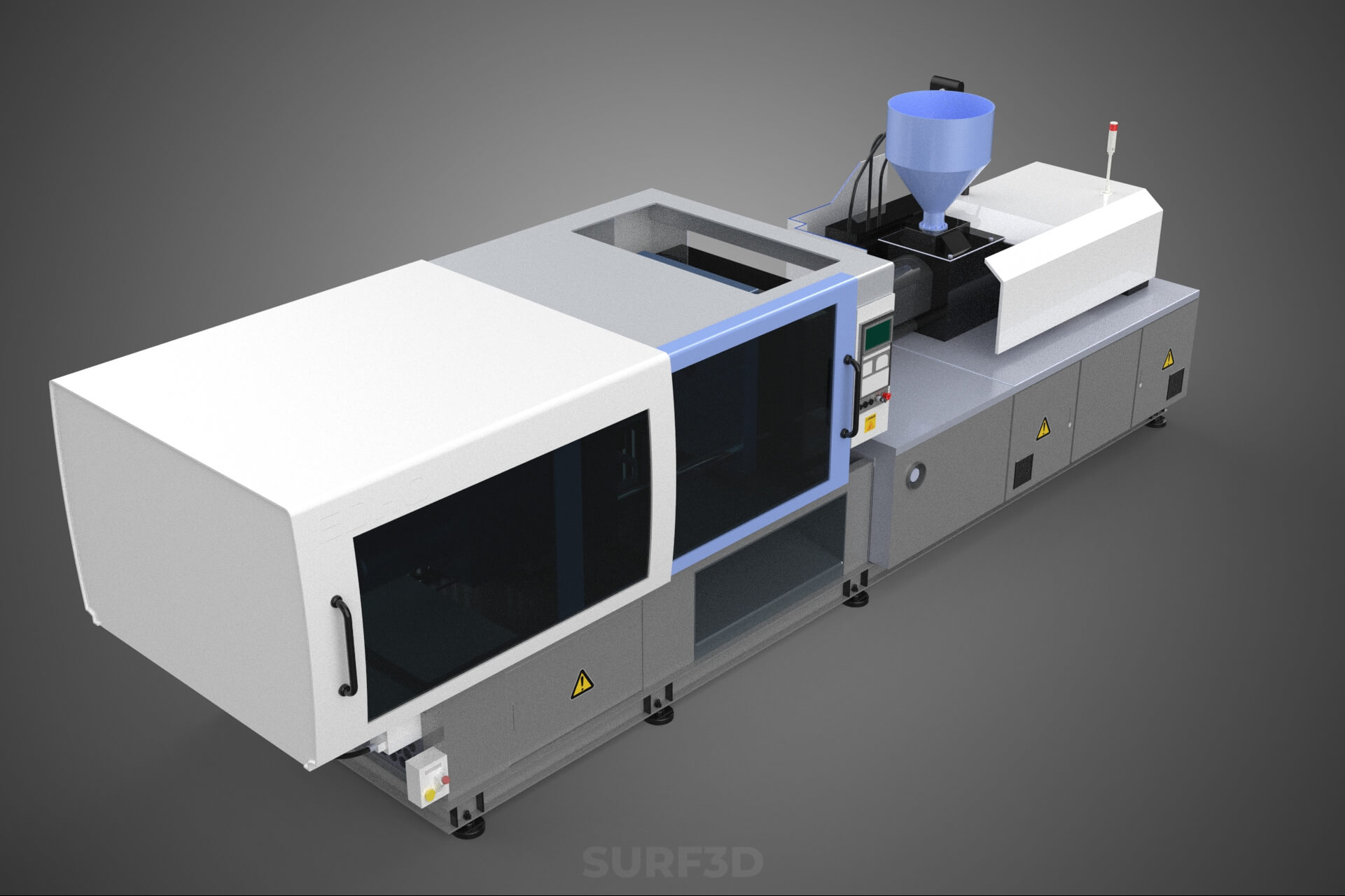 Industrial Plastic Mold Injection Molding Press CNC Machine 3D Model