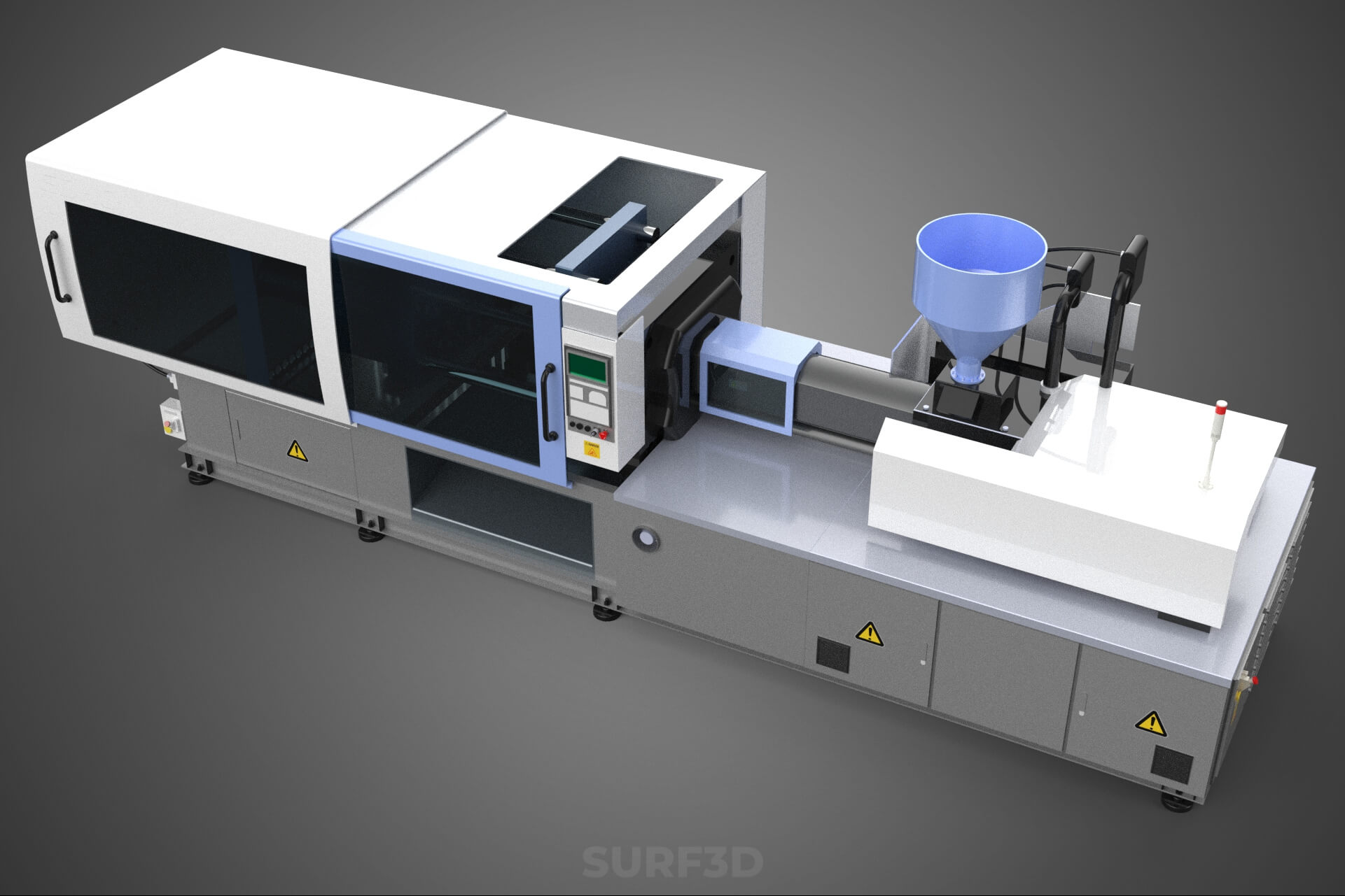 Industrial Plastic Mold Injection Molding Press CNC Machine 3D Model