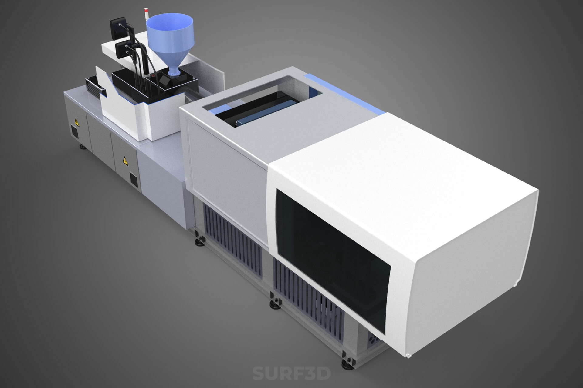 Industrial Plastic Mold Injection Molding Press CNC Machine 3D Model