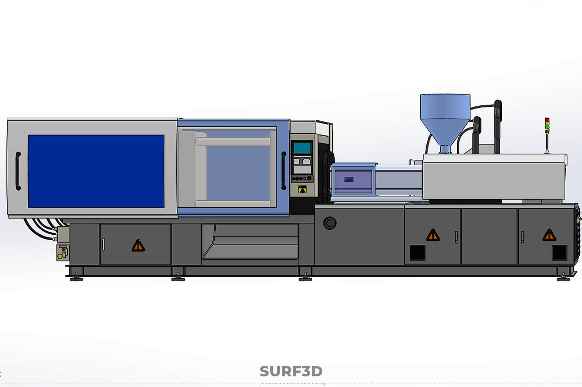 Industrial Plastic Mold Injection Molding Press CNC Machine 3D Model