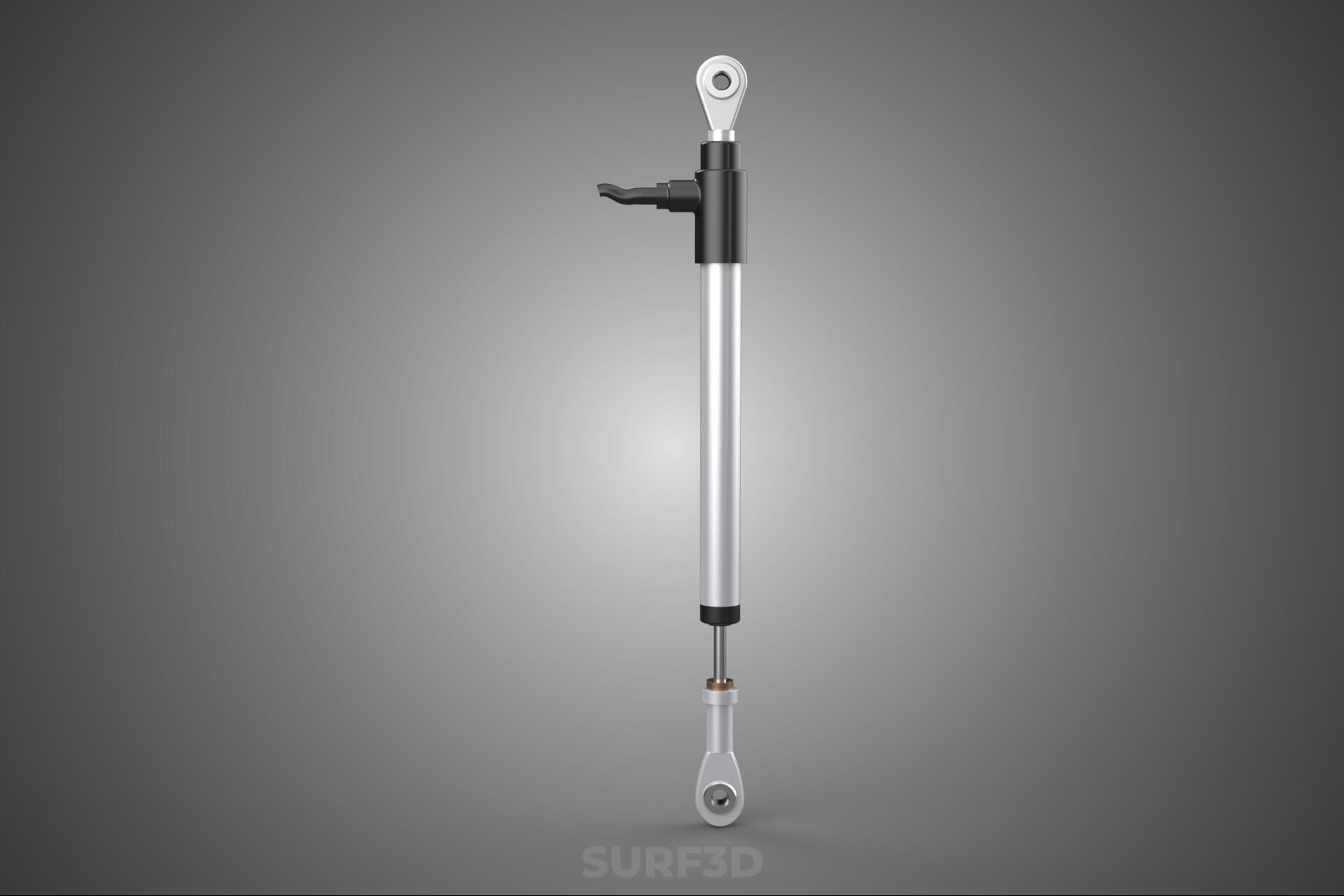 Linear Motion Position Sensor Transducer Potentiometer Track 3D Model