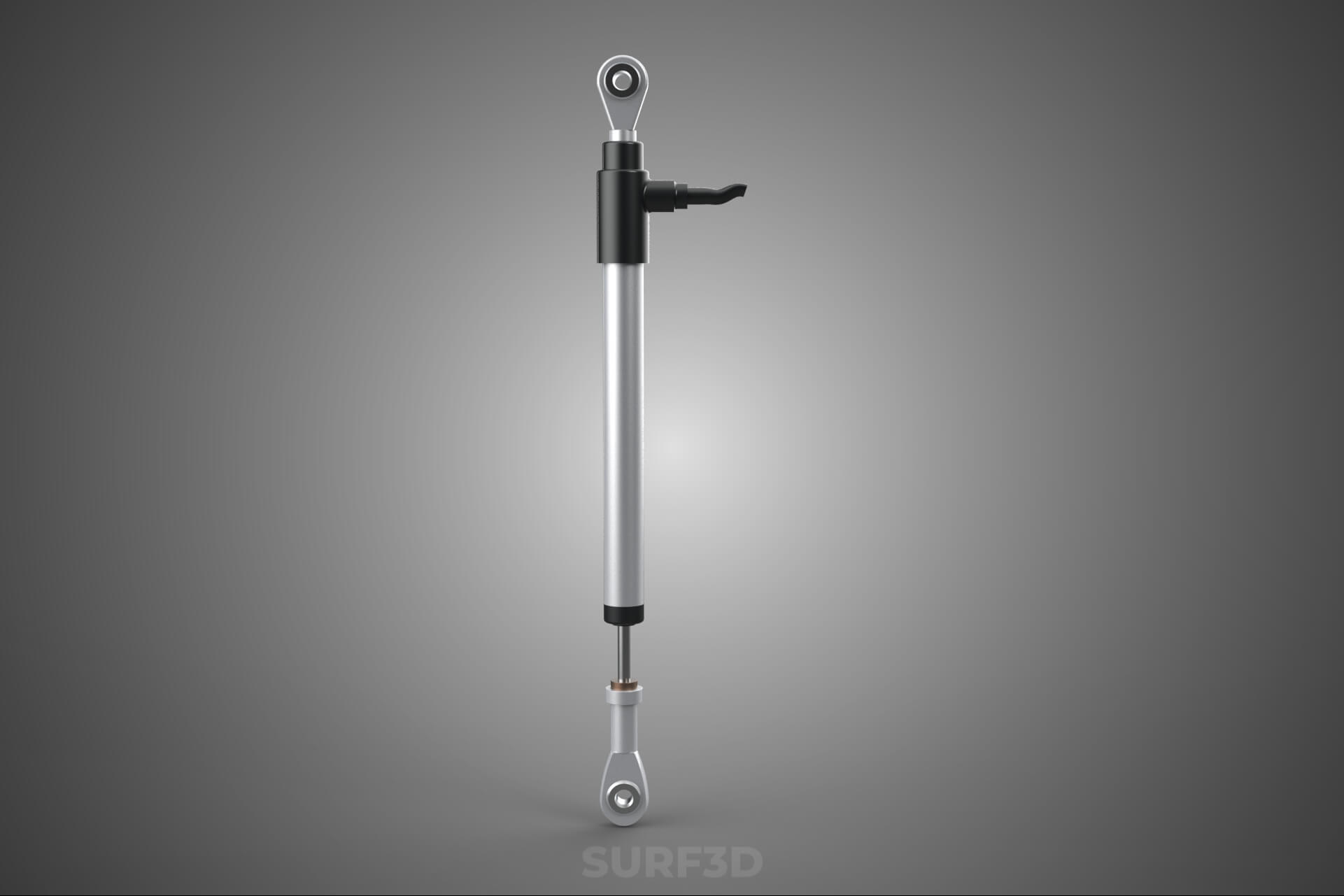 Linear Motion Position Sensor Transducer Potentiometer Track 3D Model