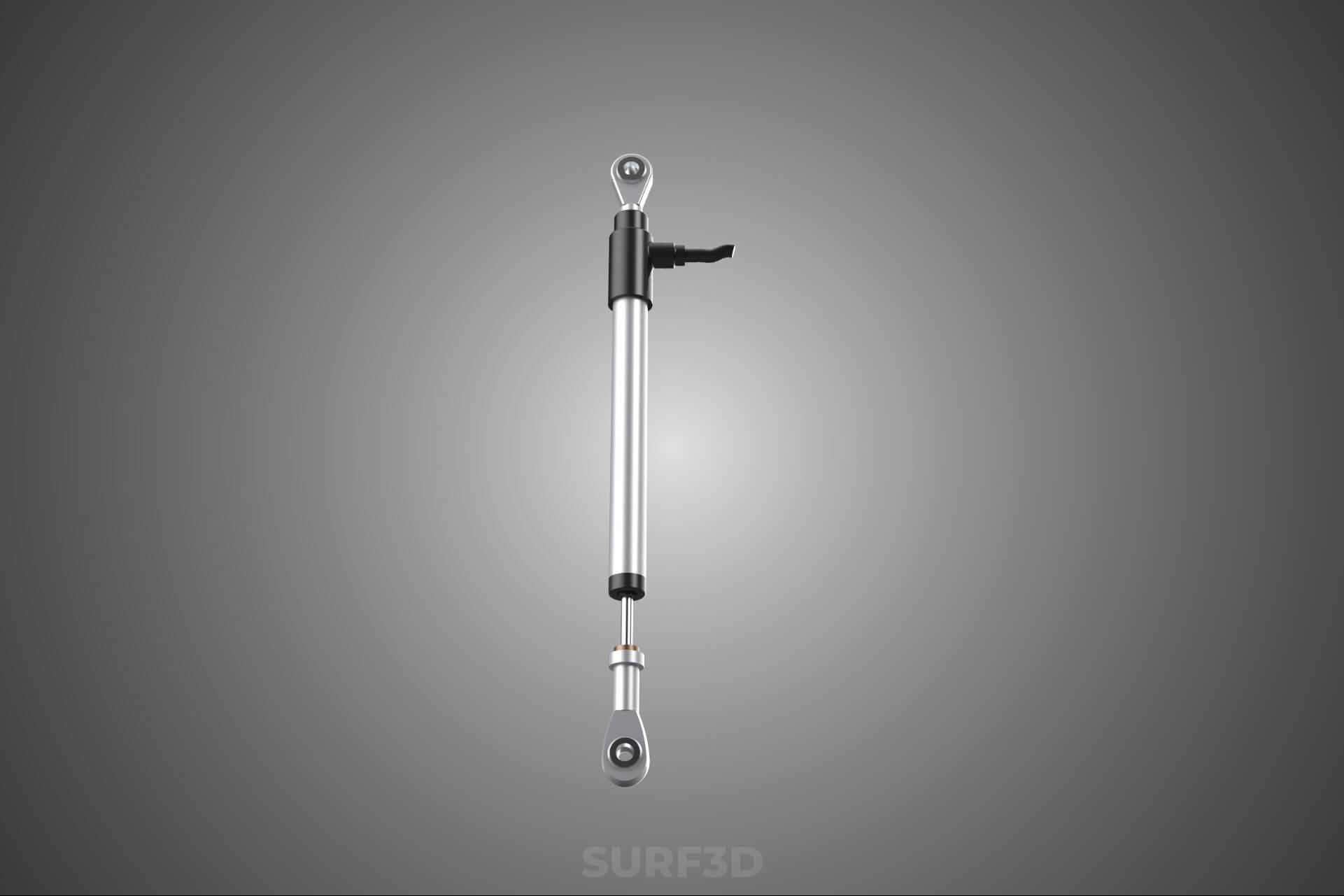 Linear Motion Position Sensor Transducer Potentiometer Track 3D Model
