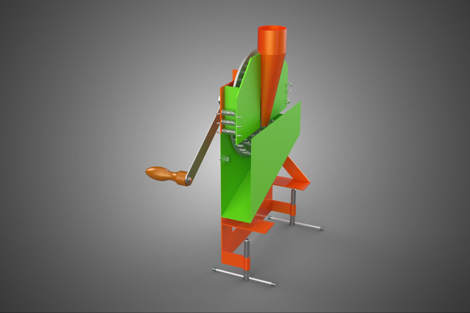 Manual Hand Crank Corn Maize Peeler Thresher Sheller Machine 3D Model