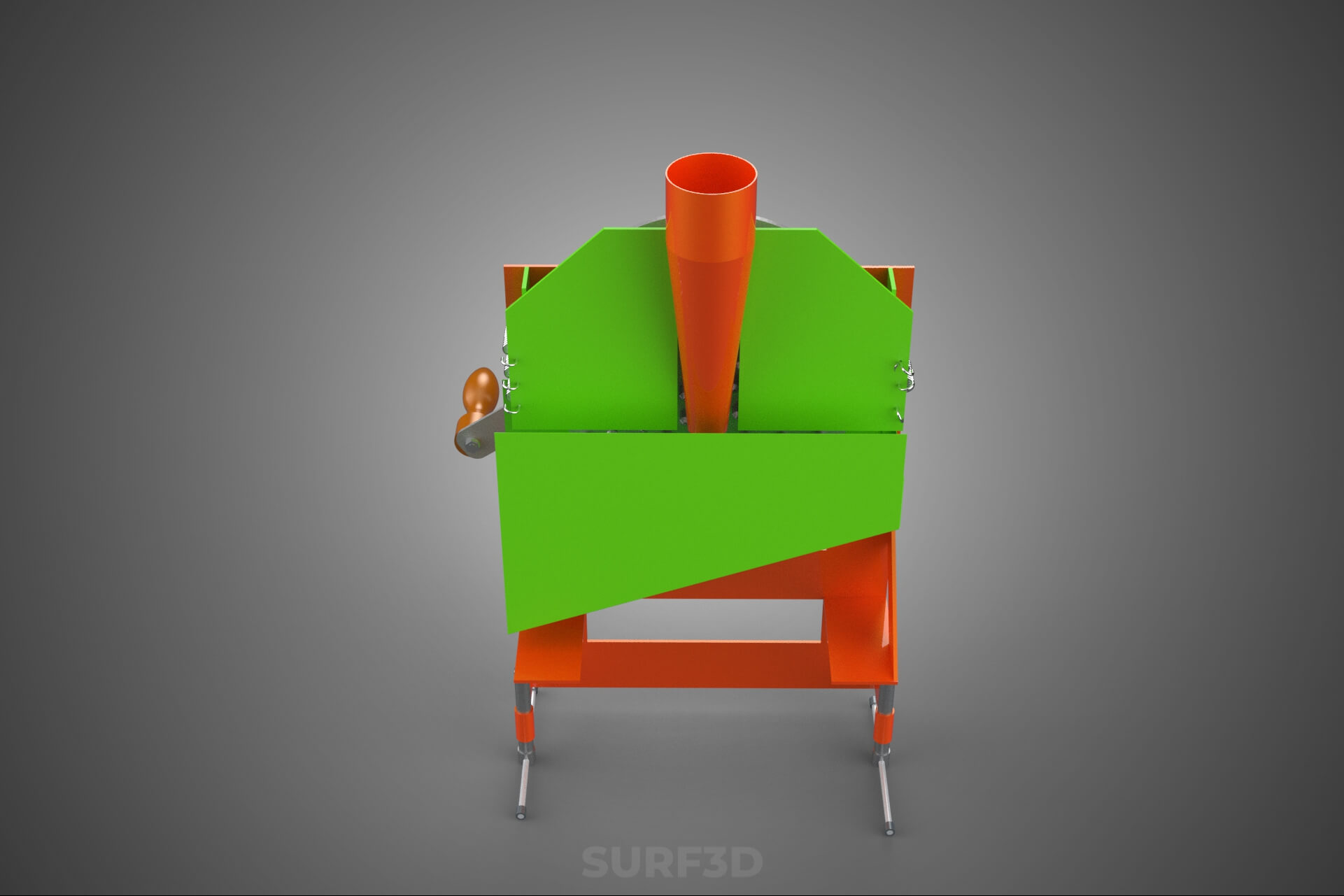 Manual Hand Crank Corn Maize Peeler Thresher Sheller Machine 3D Model
