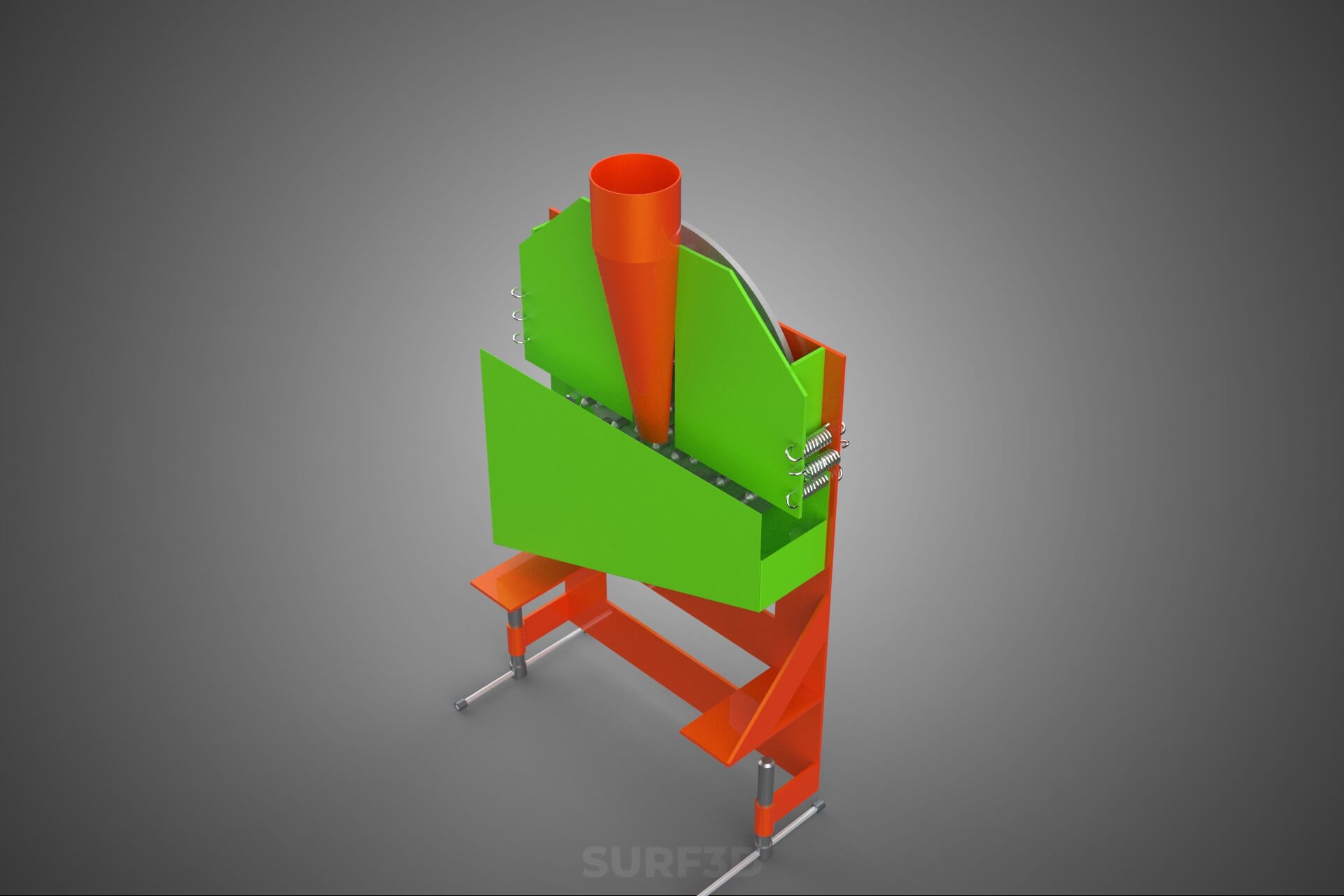 Manual Hand Crank Corn Maize Peeler Thresher Sheller Machine 3D Model