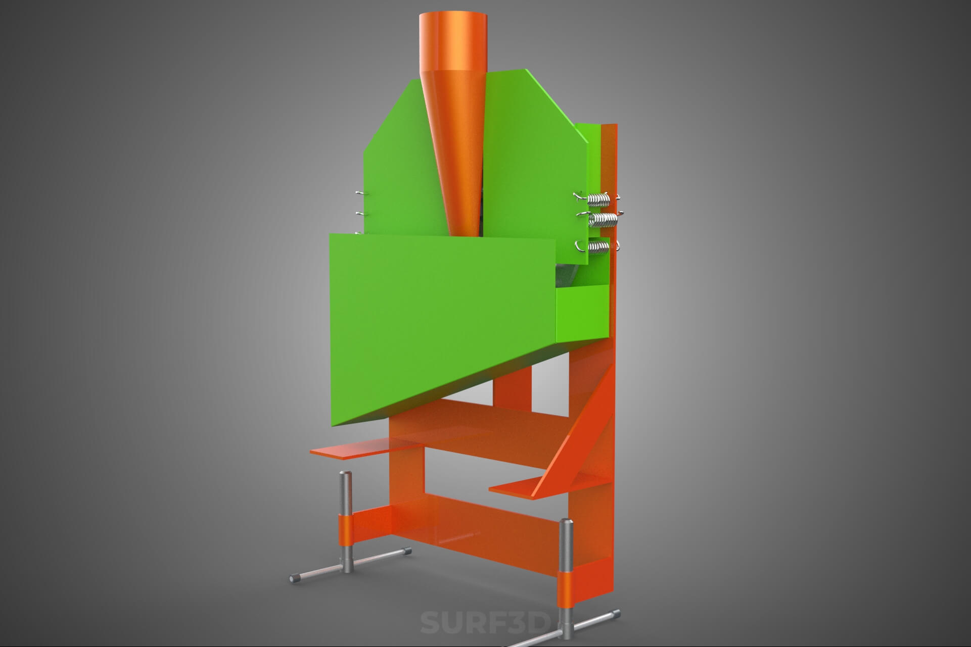 Manual Hand Crank Corn Maize Peeler Thresher Sheller Machine 3D Model