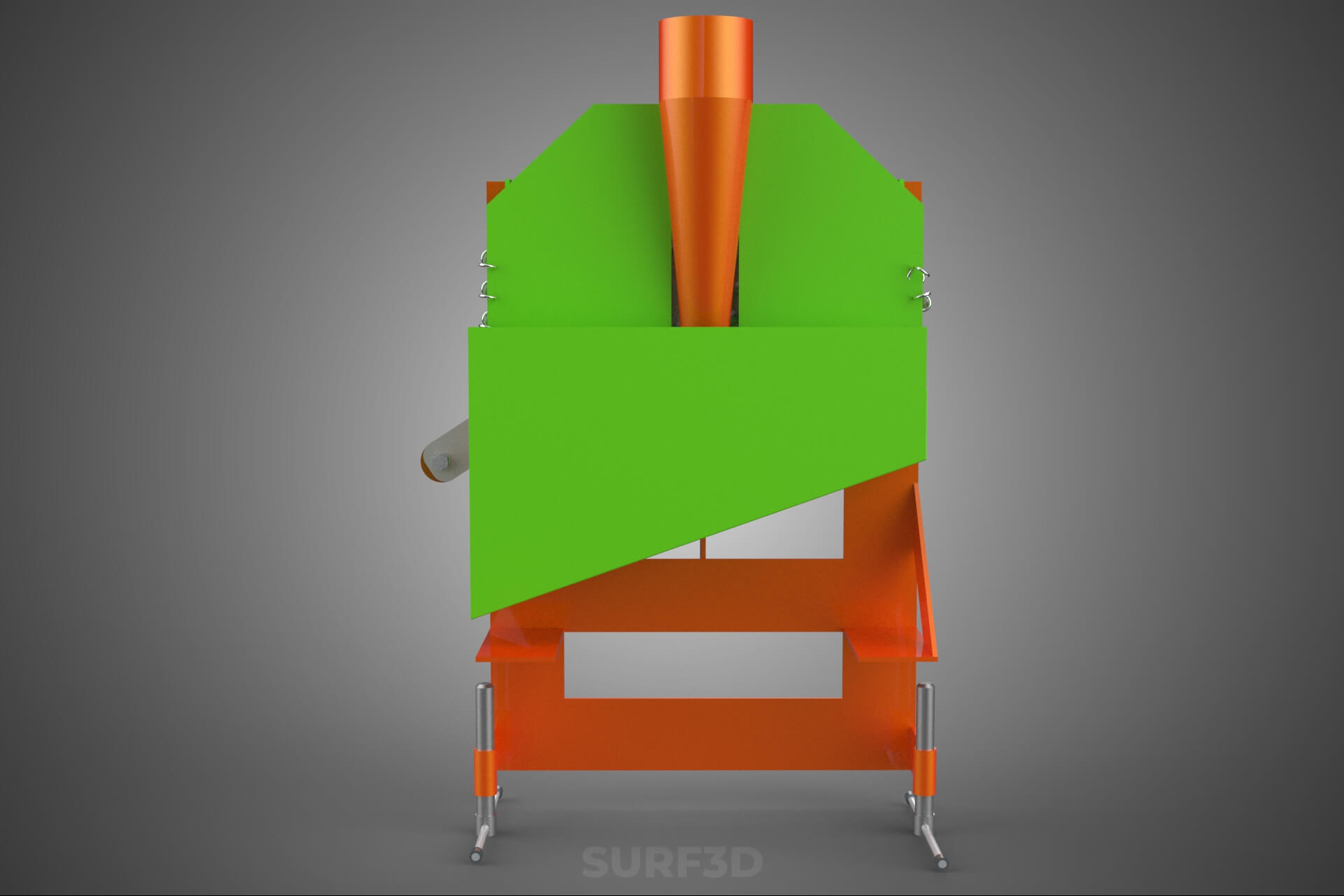 Manual Hand Crank Corn Maize Peeler Thresher Sheller Machine 3D Model