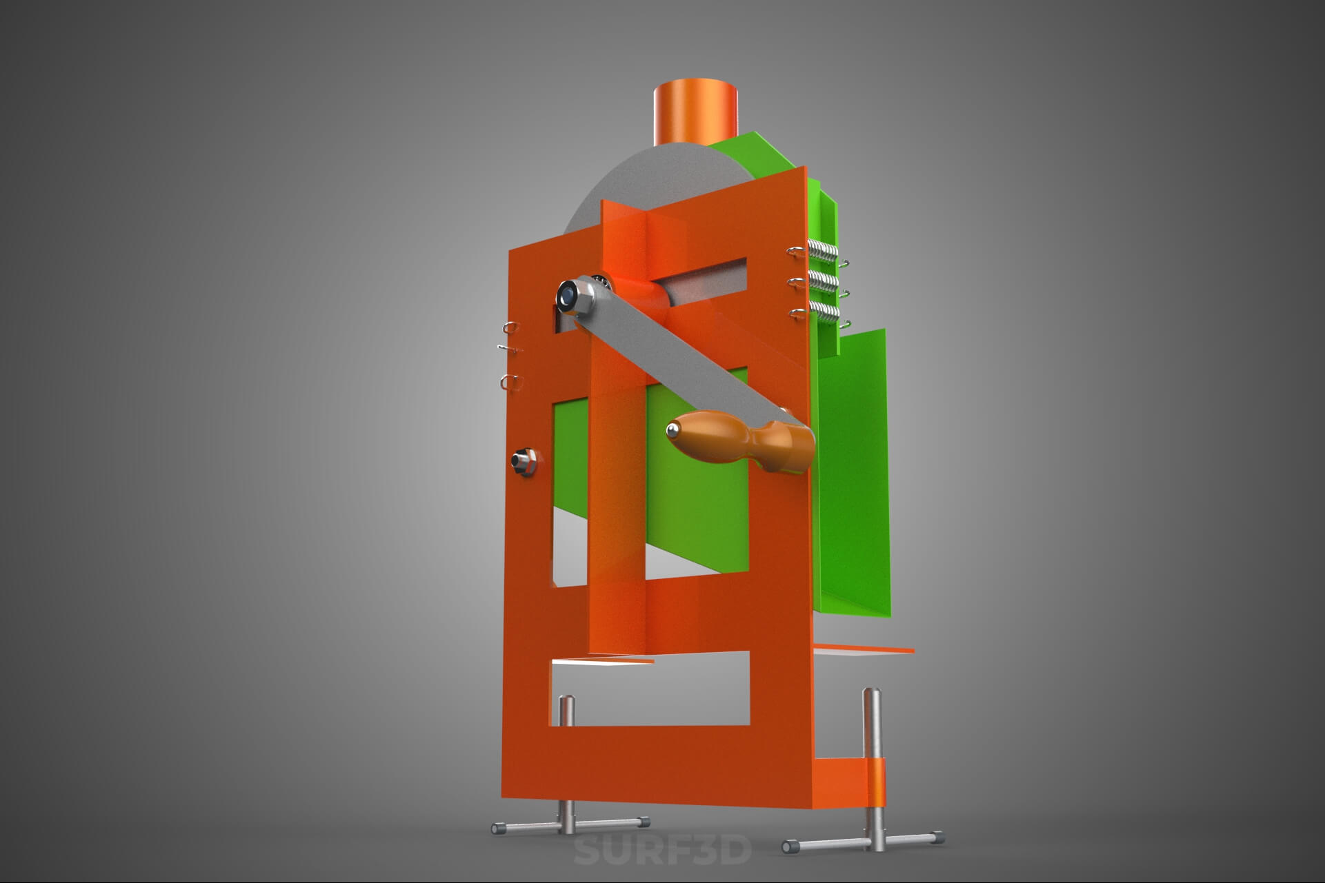 Manual Hand Crank Corn Maize Peeler Thresher Sheller Machine 3D Model