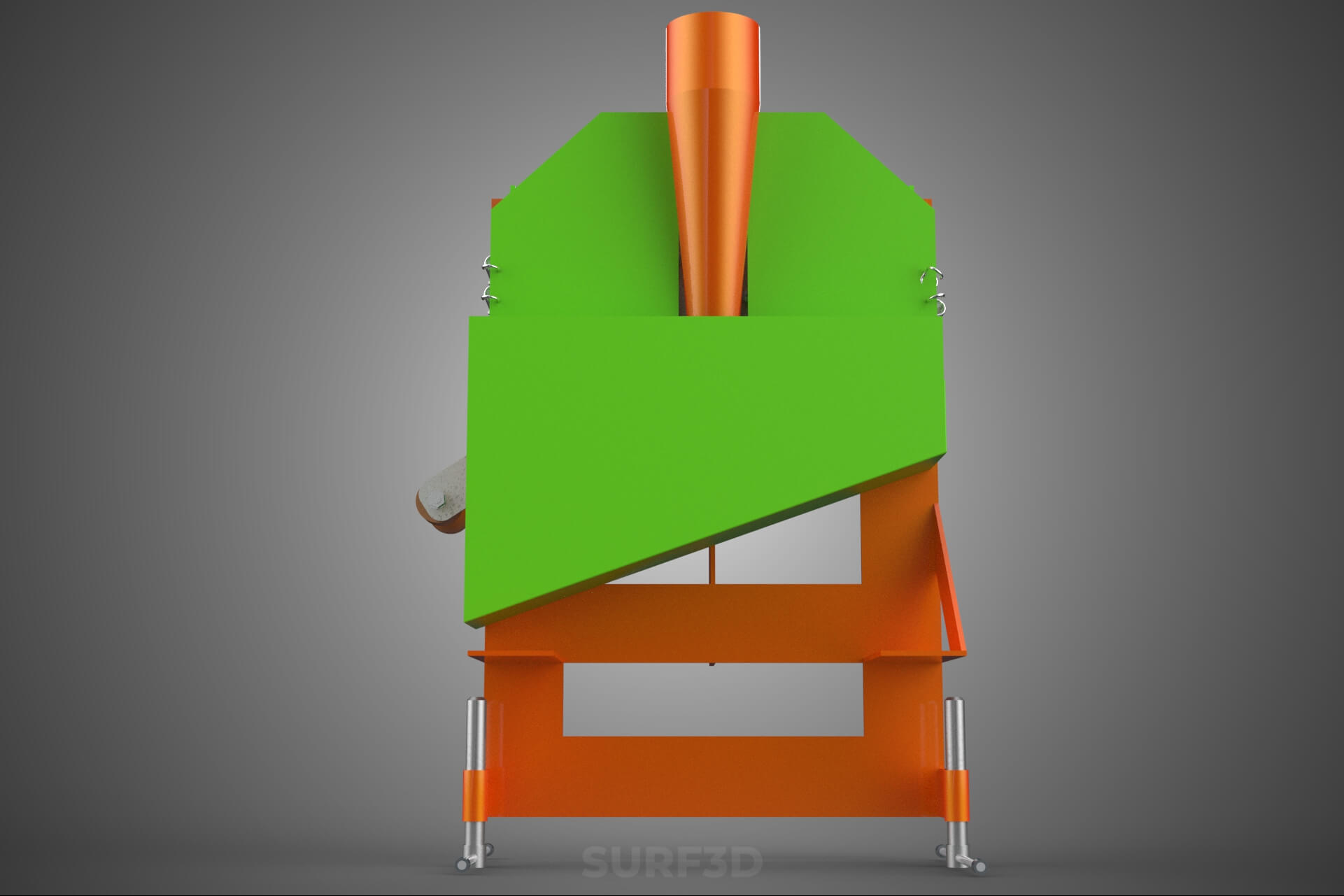 Manual Hand Crank Corn Maize Peeler Thresher Sheller Machine 3D Model