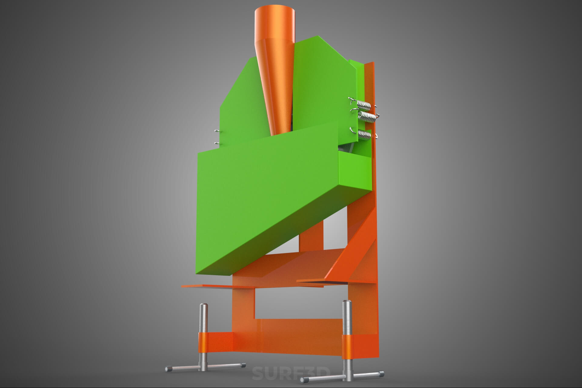 Manual Hand Crank Corn Maize Peeler Thresher Sheller Machine 3D Model