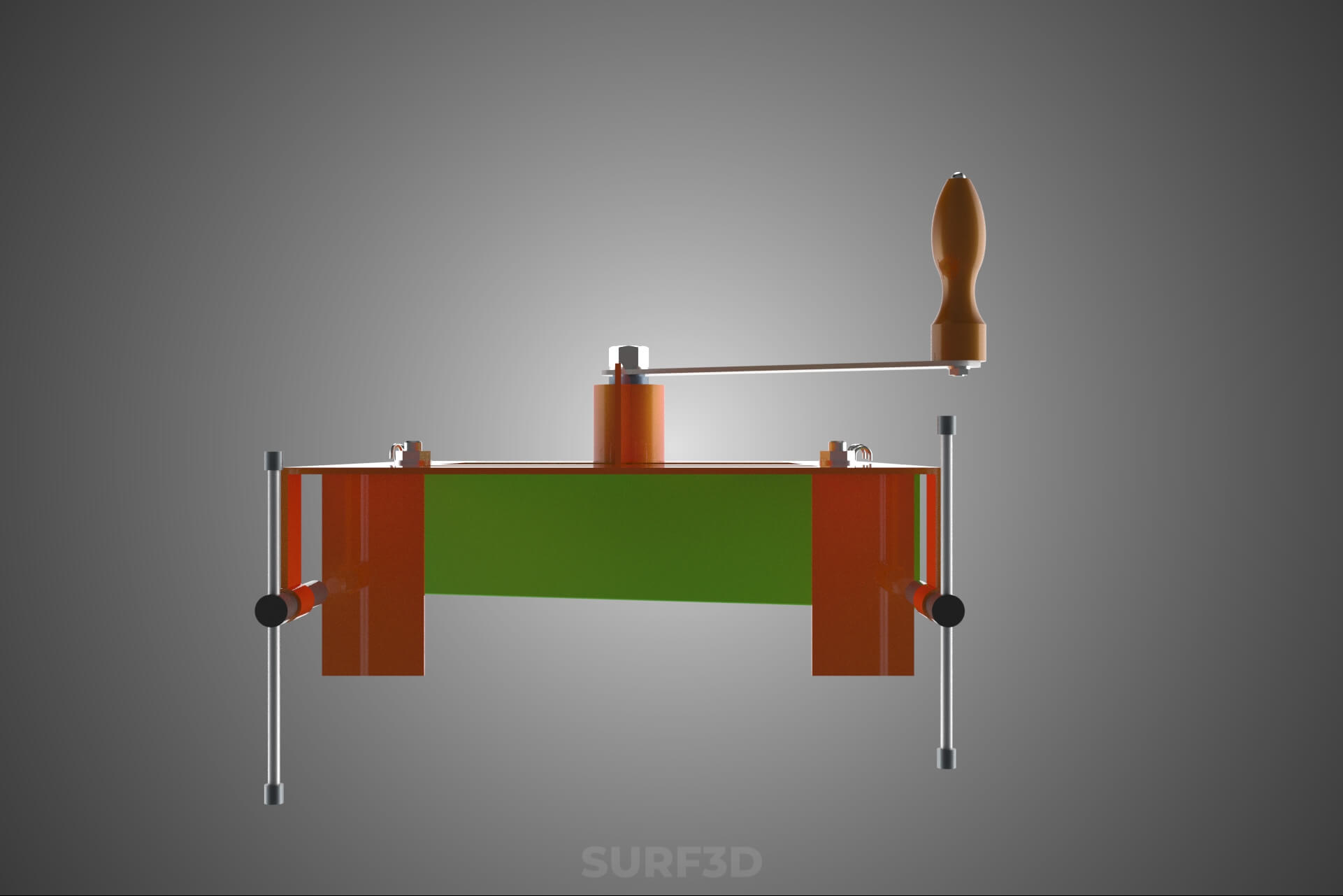 Manual Hand Crank Corn Maize Peeler Thresher Sheller Machine 3D Model
