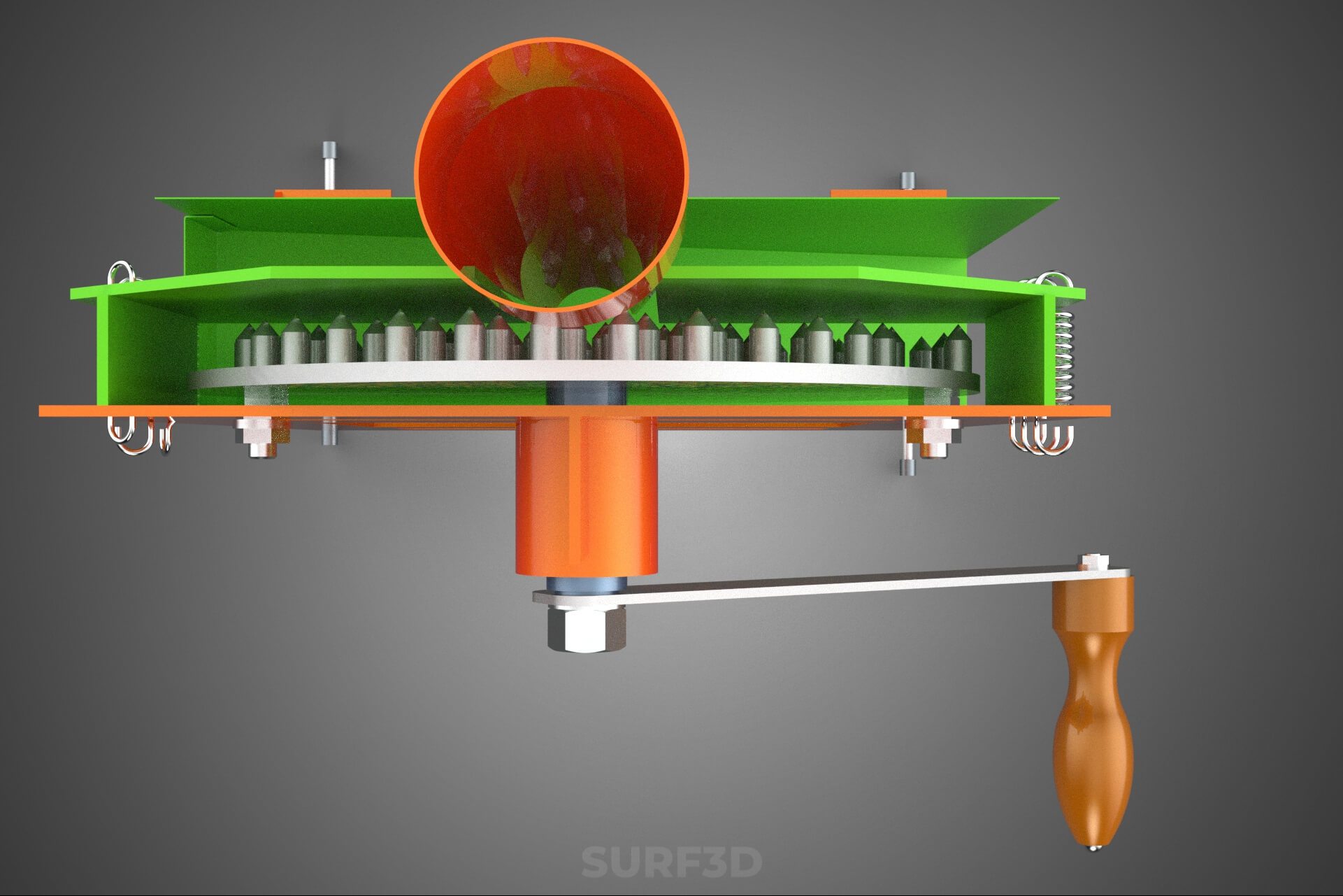 Manual Hand Crank Corn Maize Peeler Thresher Sheller Machine 3D Model