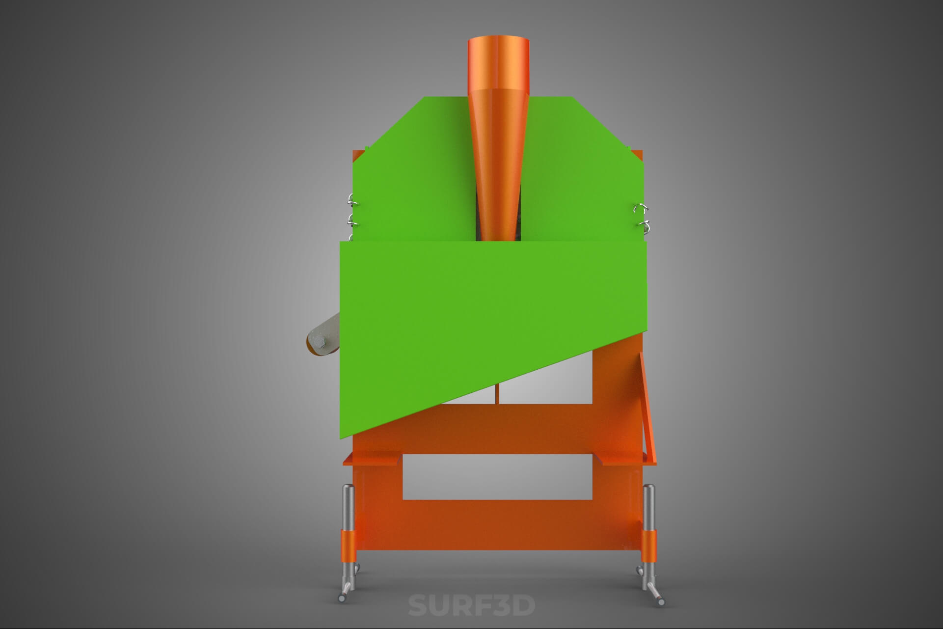 Manual Hand Crank Corn Maize Peeler Thresher Sheller Machine 3D Model