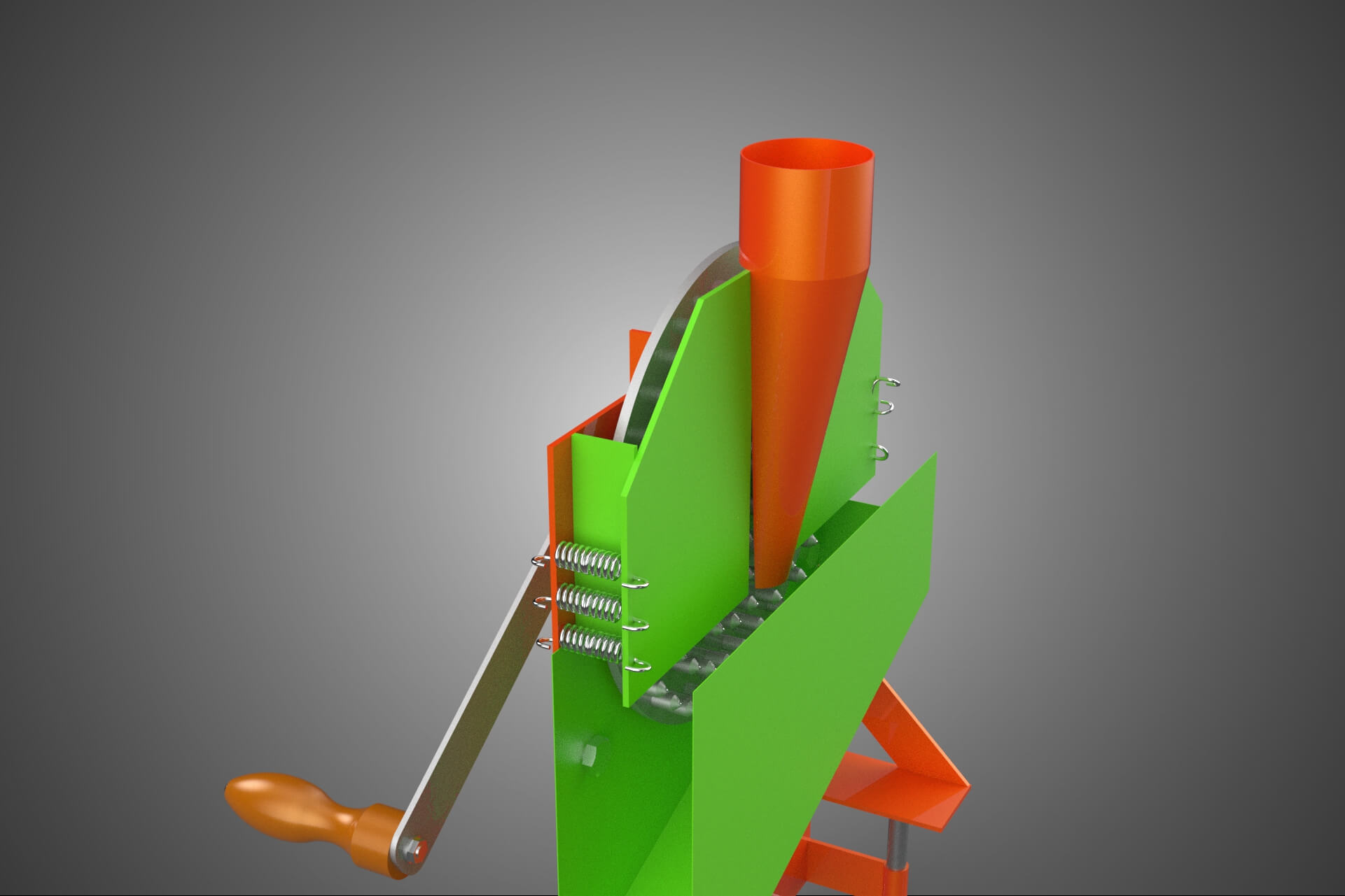 Manual Hand Crank Corn Maize Peeler Thresher Sheller Machine 3D Model