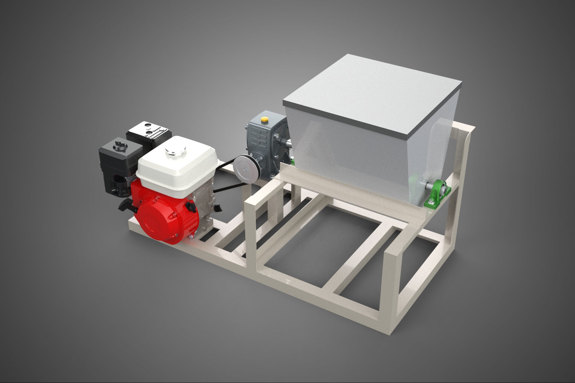 Mixer Ribbon Blender Paddle Agitator Mixing Dough Machine 3D Model