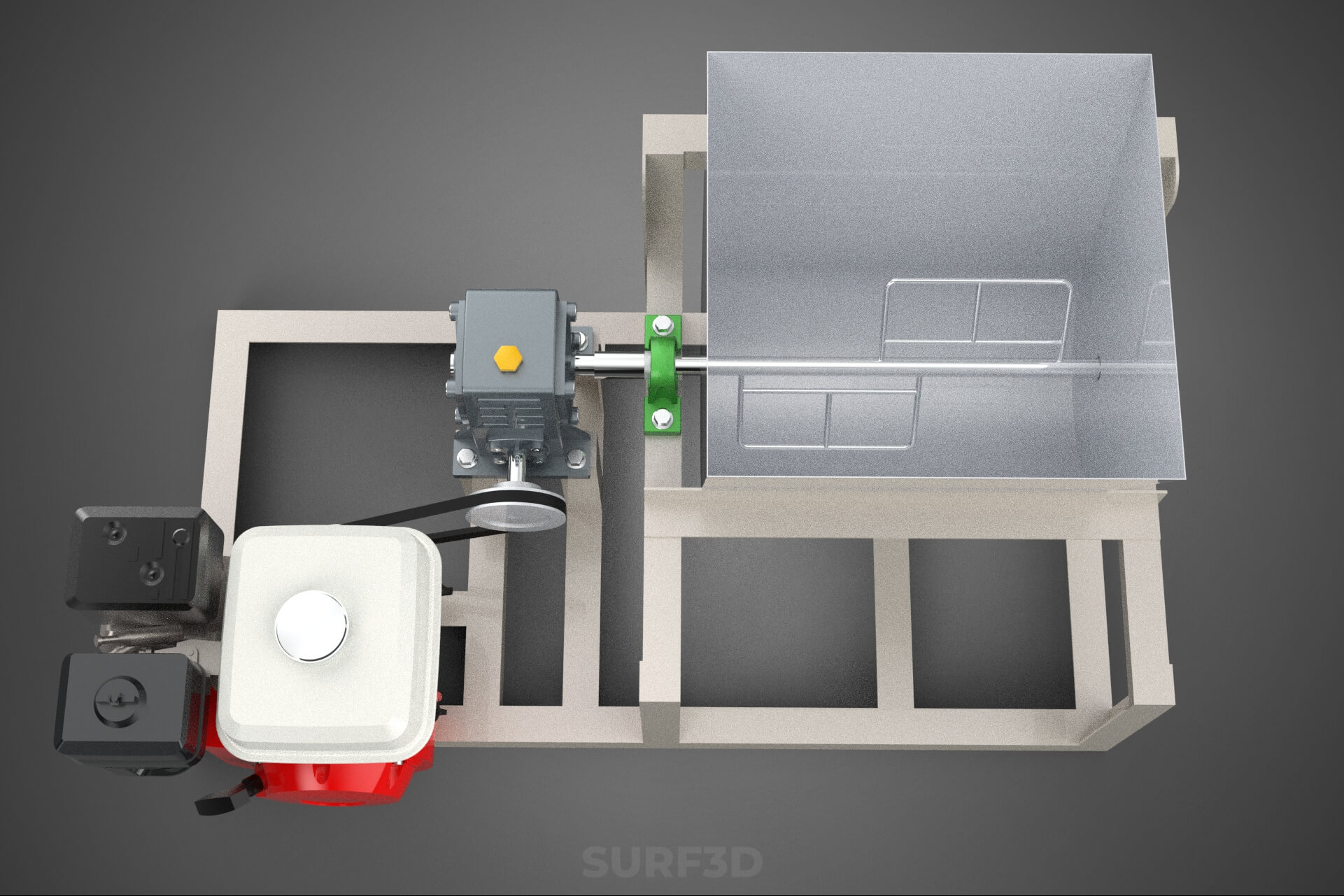 Mixer Ribbon Blender Paddle Agitator Mixing Dough Machine 3D Model