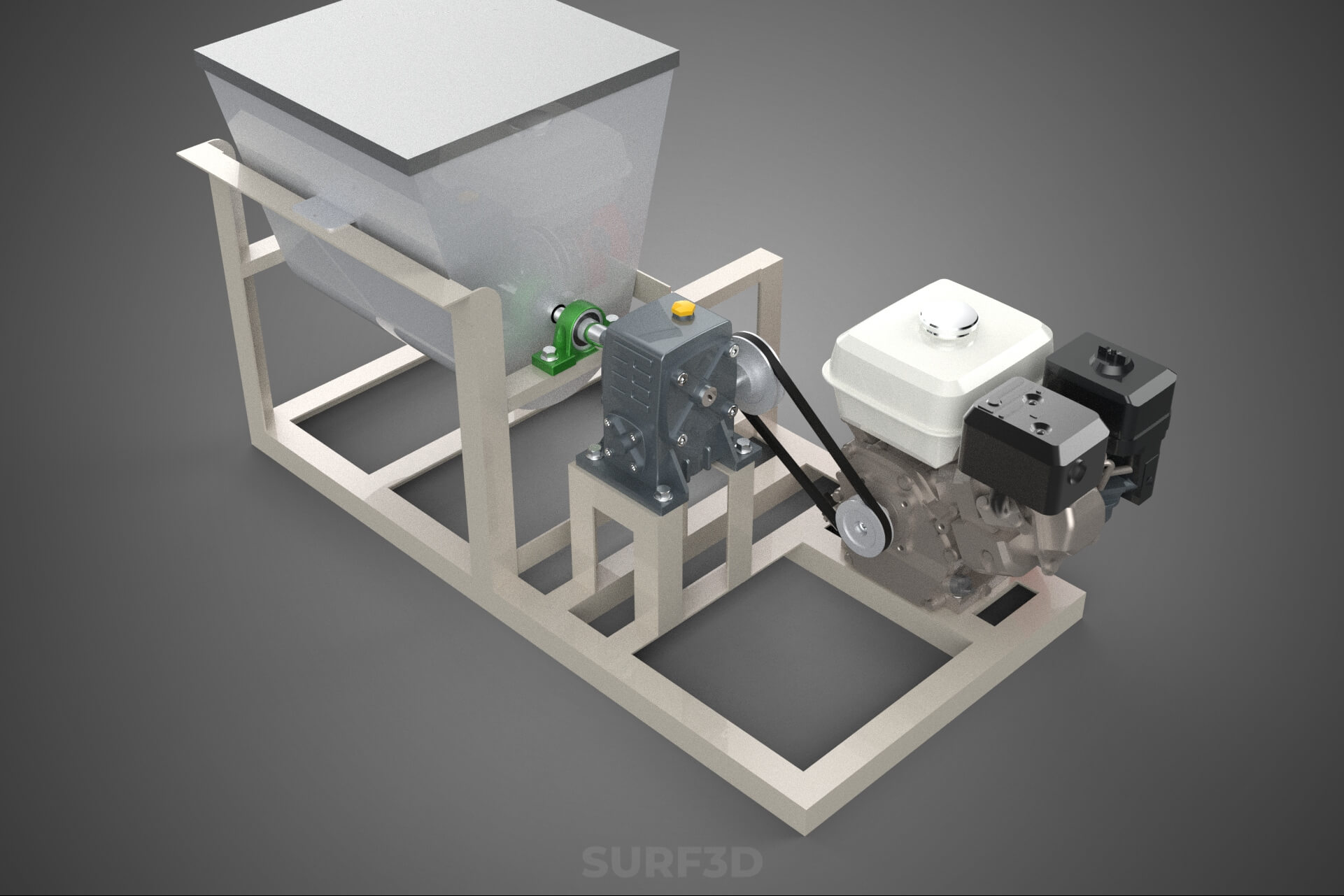 Mixer Ribbon Blender Paddle Agitator Mixing Dough Machine 3D Model