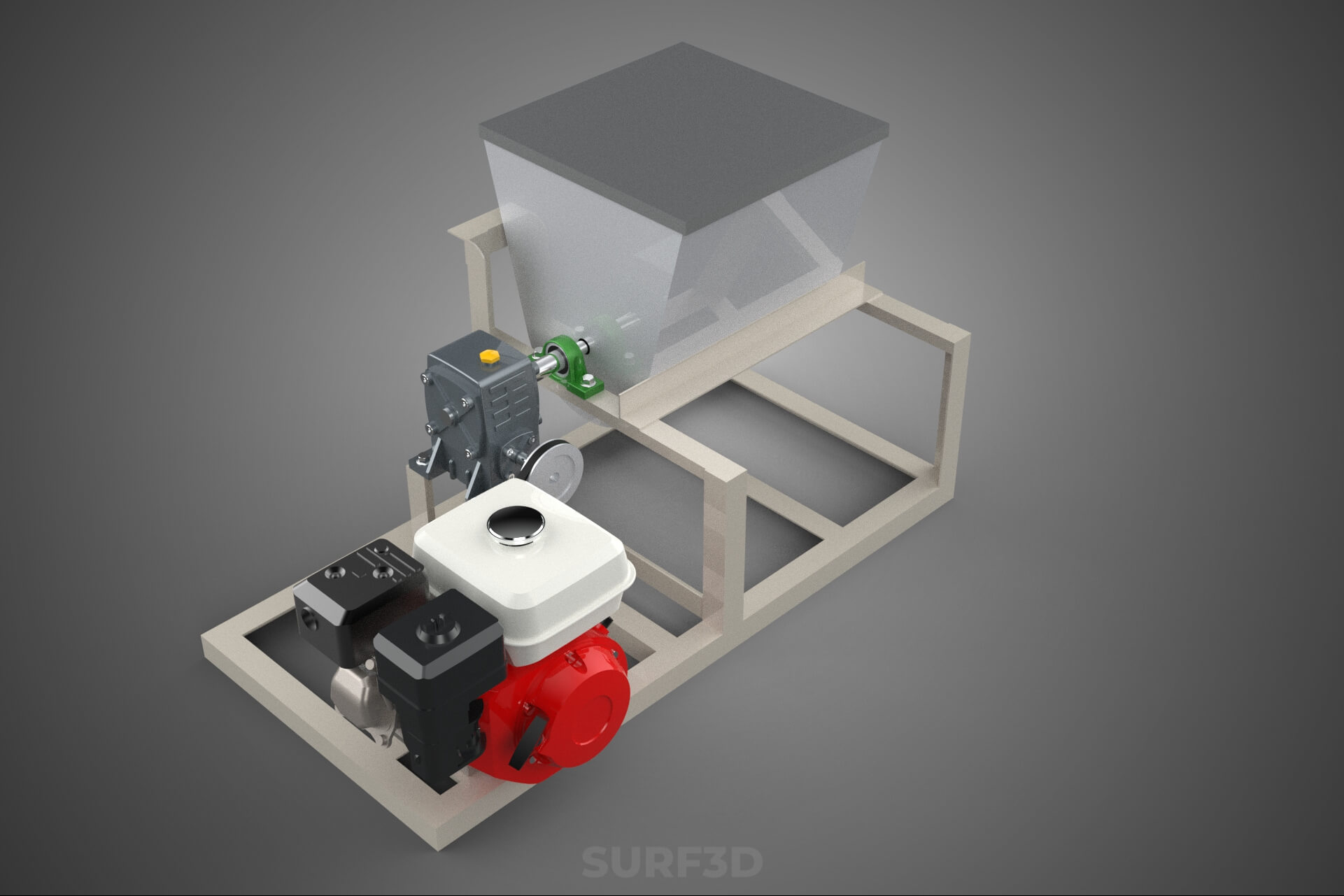 Mixer Ribbon Blender Paddle Agitator Mixing Dough Machine 3D Model