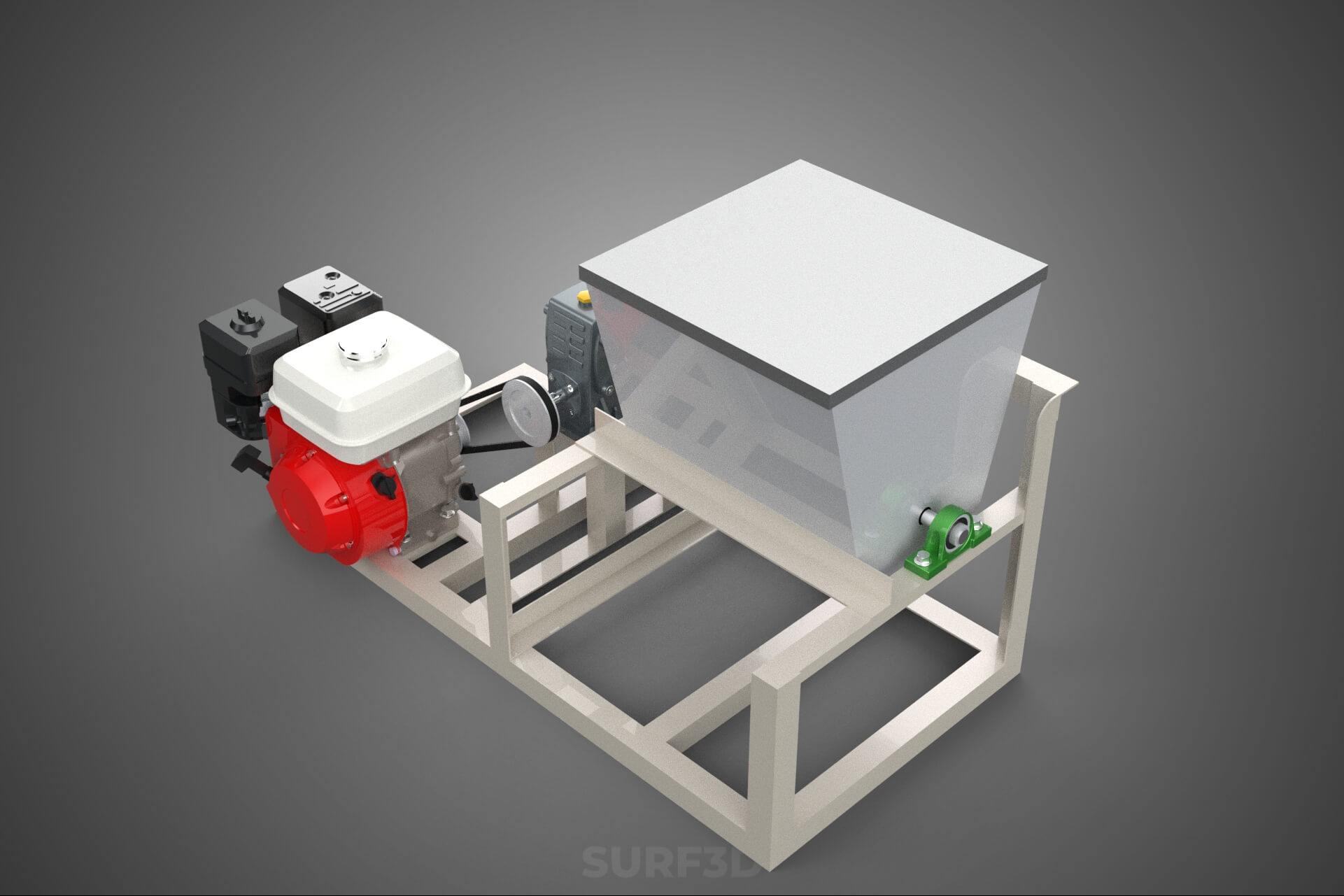 Mixer Ribbon Blender Paddle Agitator Mixing Dough Machine 3D Model
