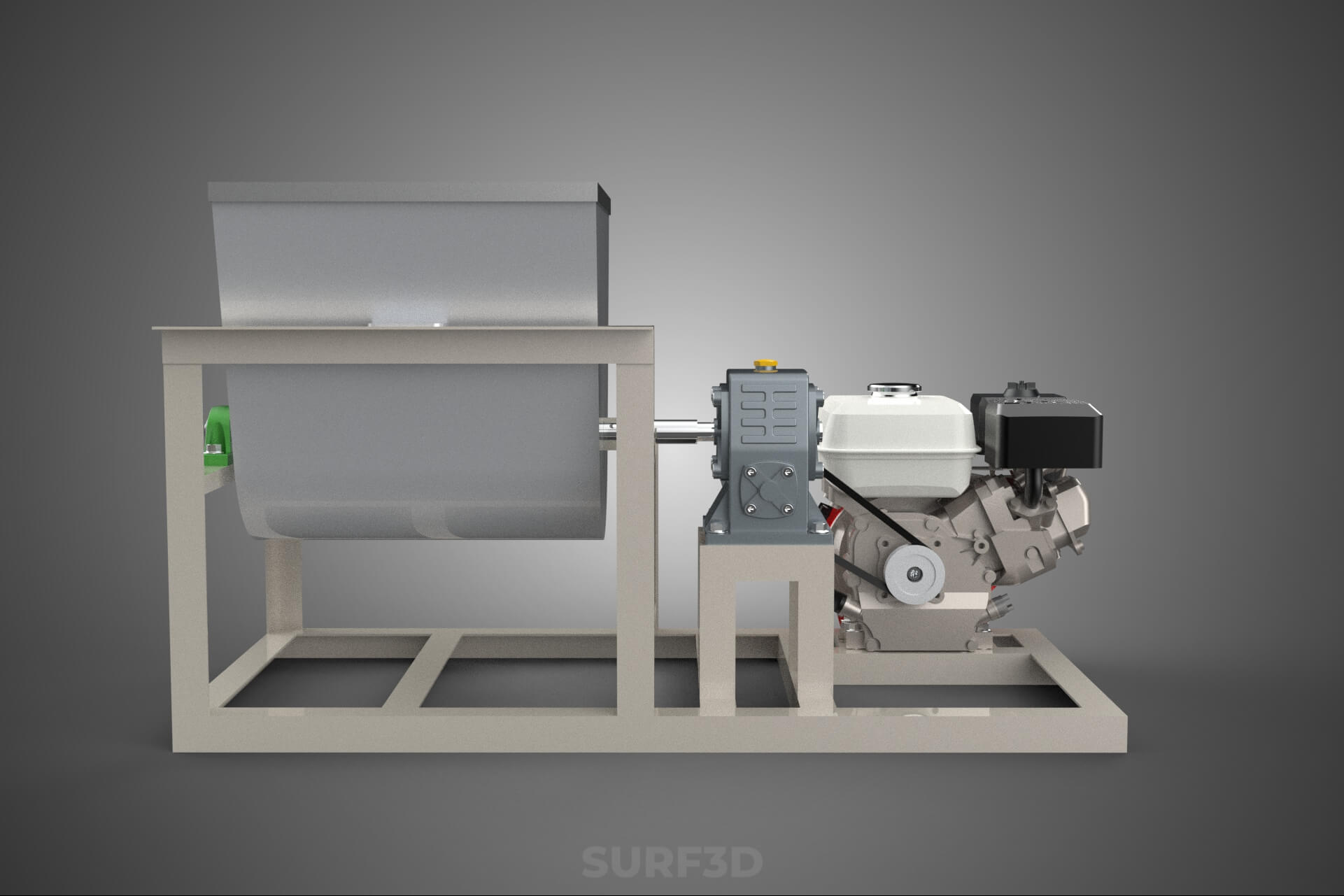 Mixer Ribbon Blender Paddle Agitator Mixing Dough Machine 3D Model