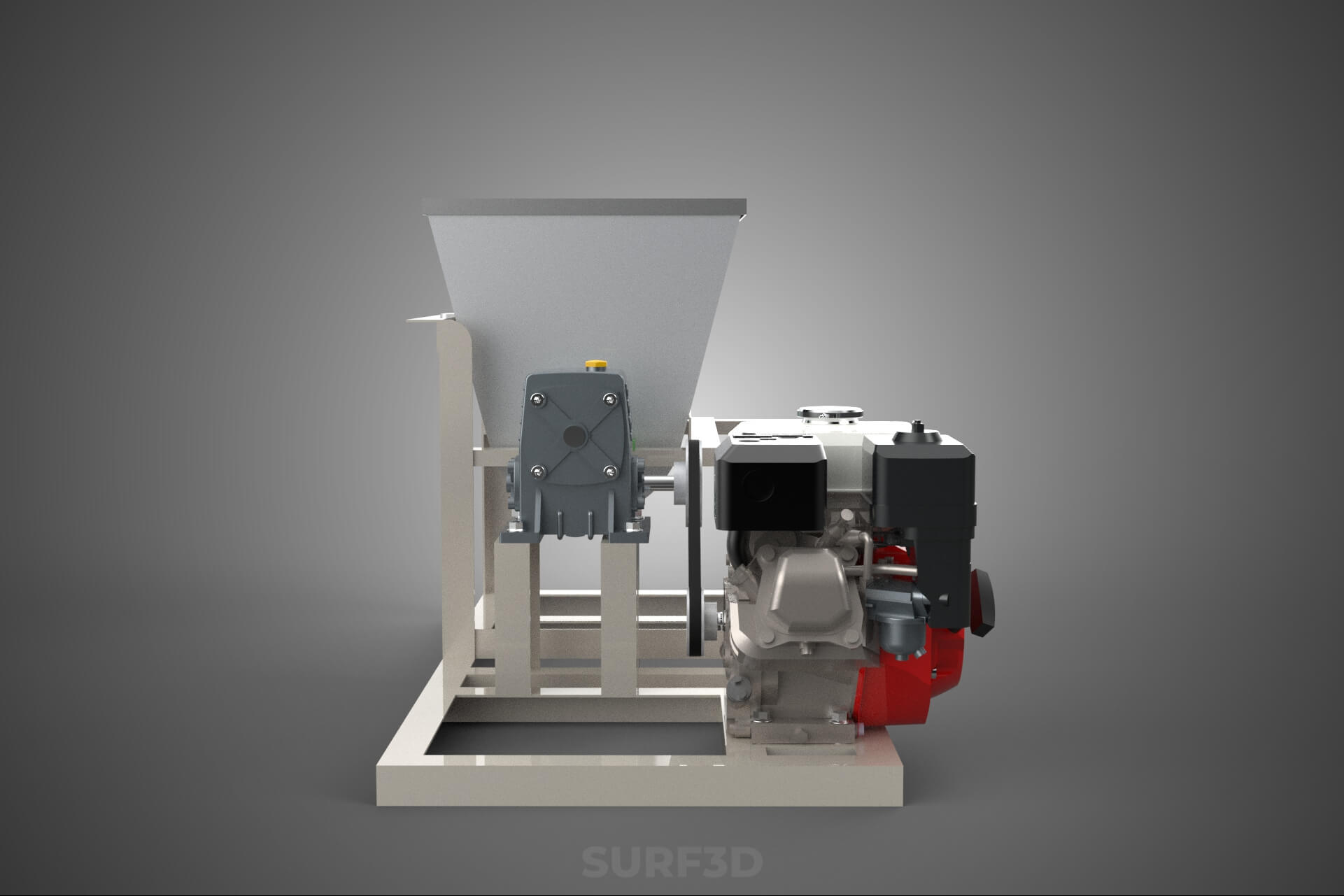 Mixer Ribbon Blender Paddle Agitator Mixing Dough Machine 3D Model