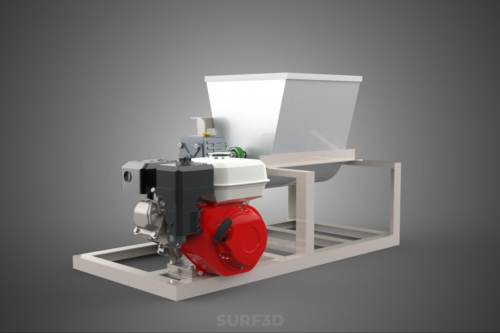 Mixer Ribbon Blender Paddle Agitator Mixing Dough Machine 3D Model