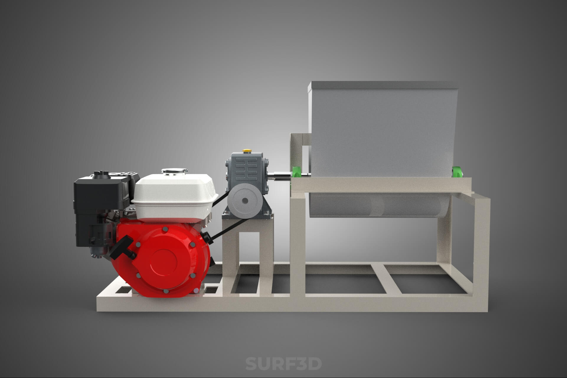 Mixer Ribbon Blender Paddle Agitator Mixing Dough Machine 3D Model