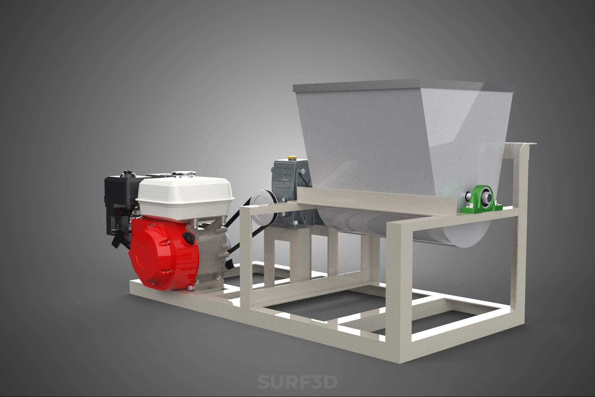 Mixer Ribbon Blender Paddle Agitator Mixing Dough Machine 3D Model
