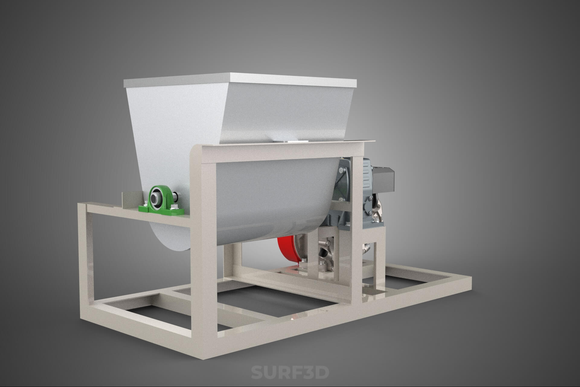 Mixer Ribbon Blender Paddle Agitator Mixing Dough Machine 3D Model
