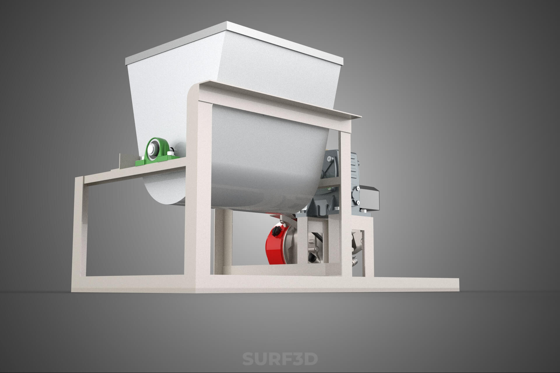 Mixer Ribbon Blender Paddle Agitator Mixing Dough Machine 3D Model