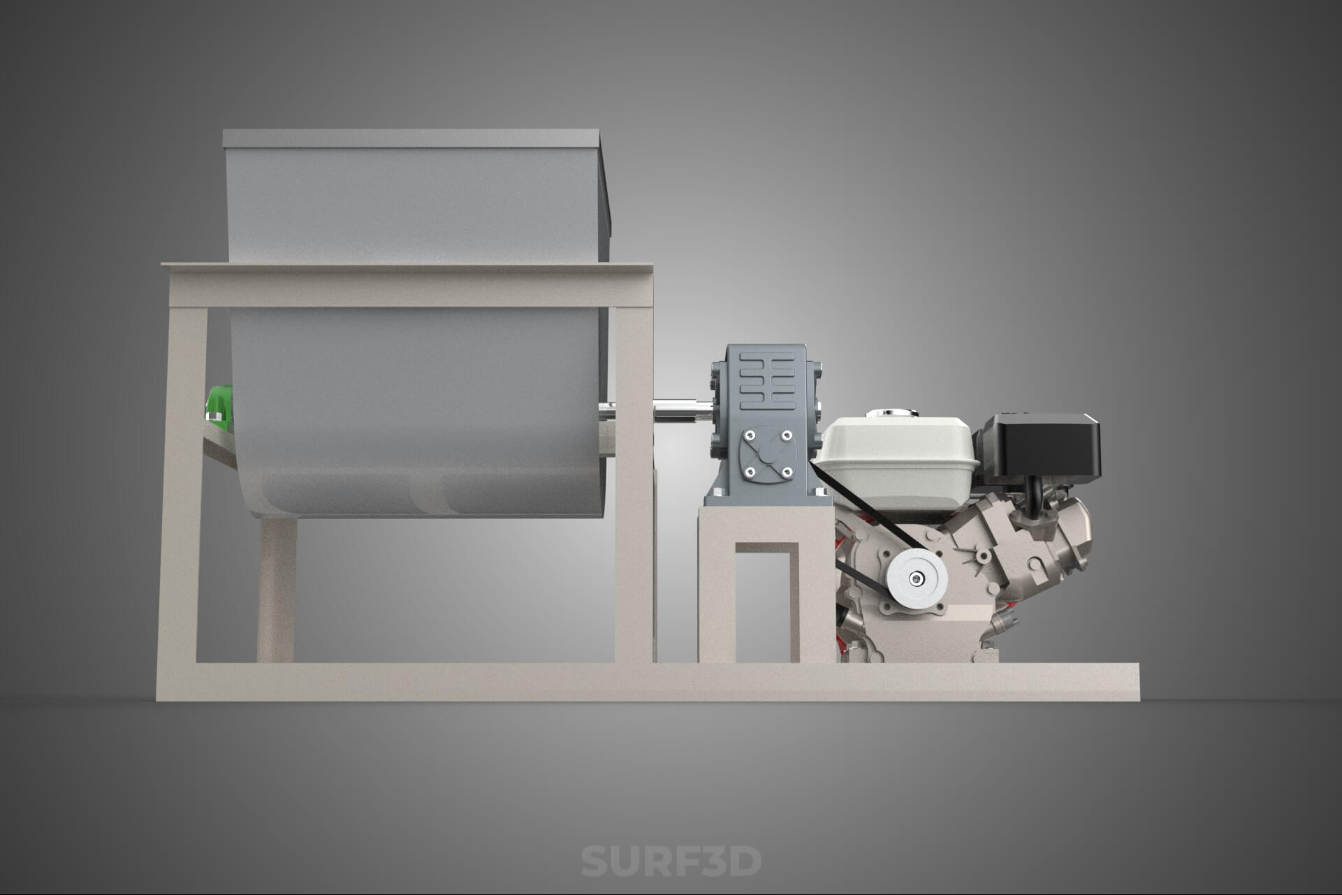 Mixer Ribbon Blender Paddle Agitator Mixing Dough Machine 3D Model