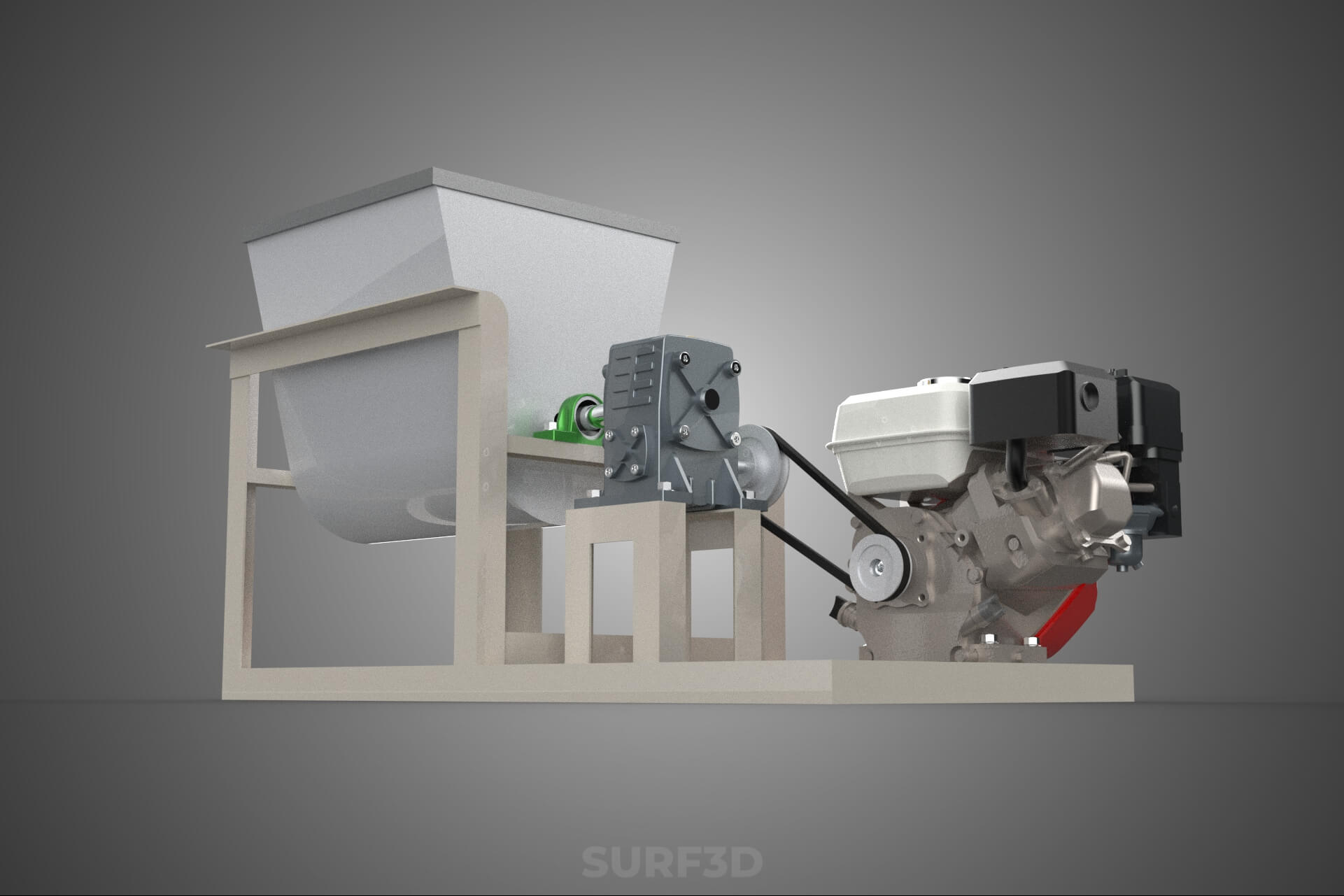 Mixer Ribbon Blender Paddle Agitator Mixing Dough Machine 3D Model