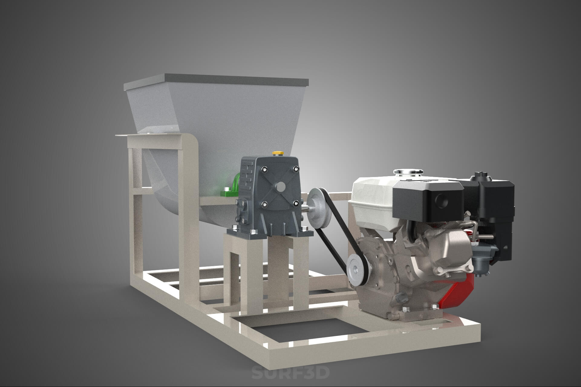 Mixer Ribbon Blender Paddle Agitator Mixing Dough Machine 3D Model
