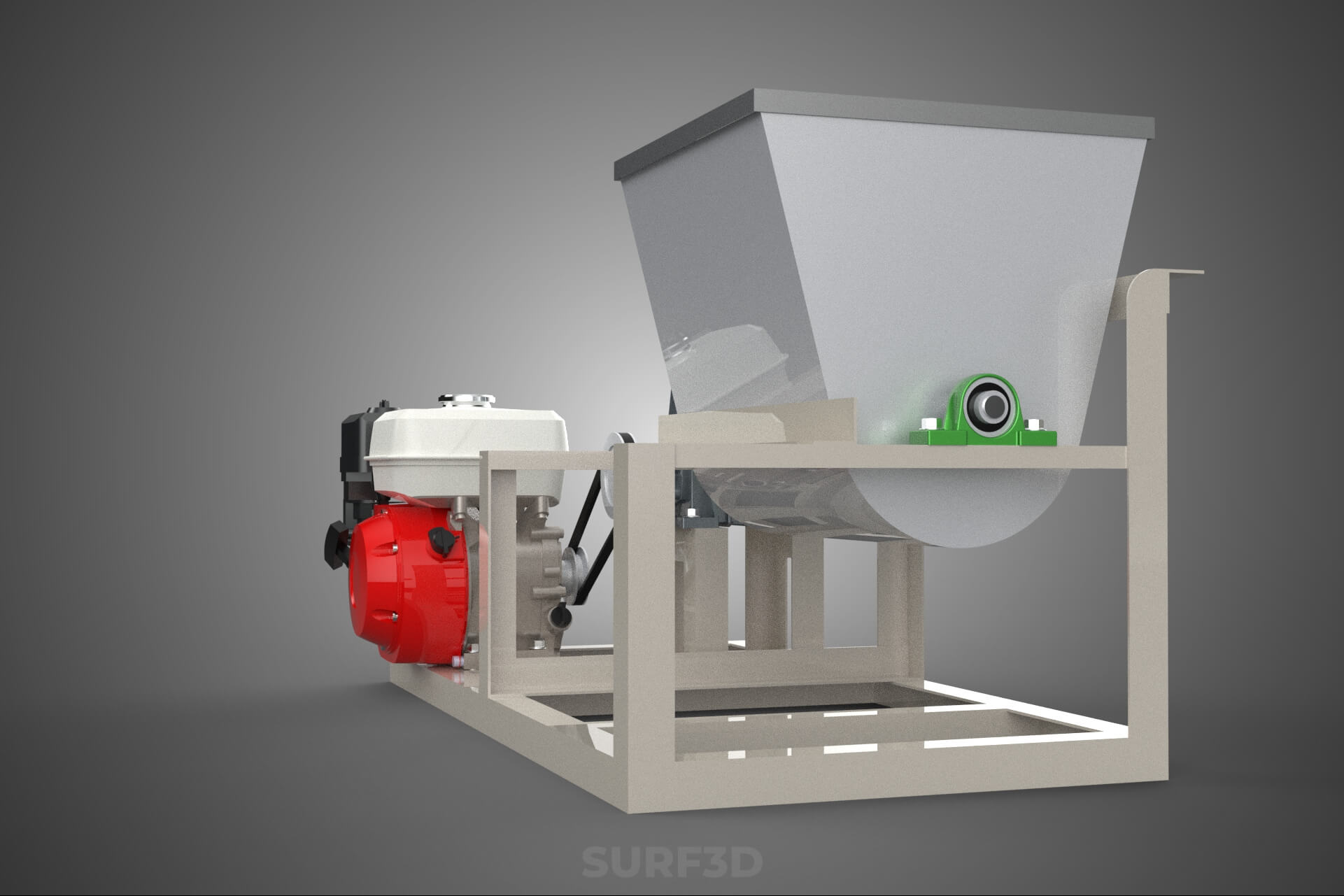 Mixer Ribbon Blender Paddle Agitator Mixing Dough Machine 3D Model