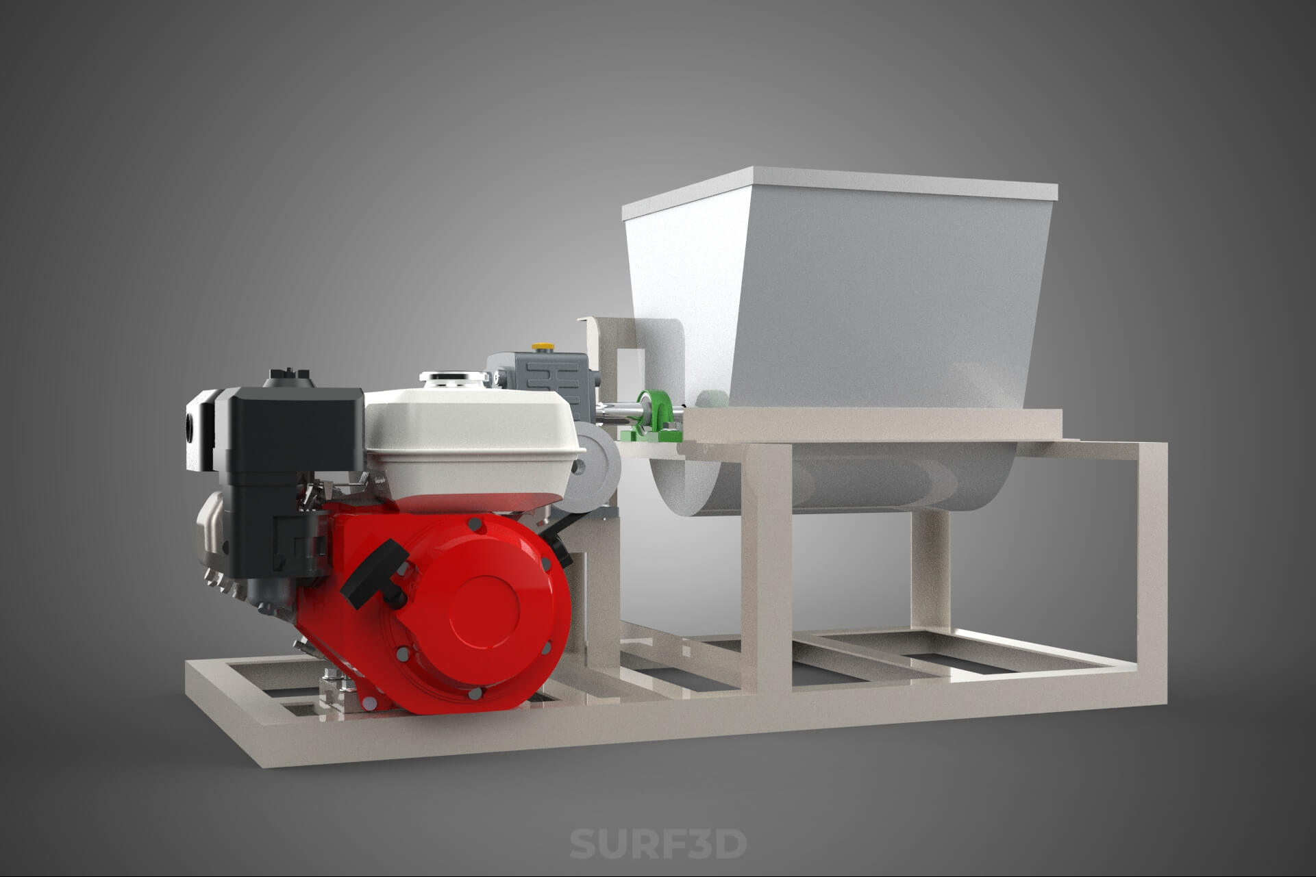 Mixer Ribbon Blender Paddle Agitator Mixing Dough Machine 3D Model