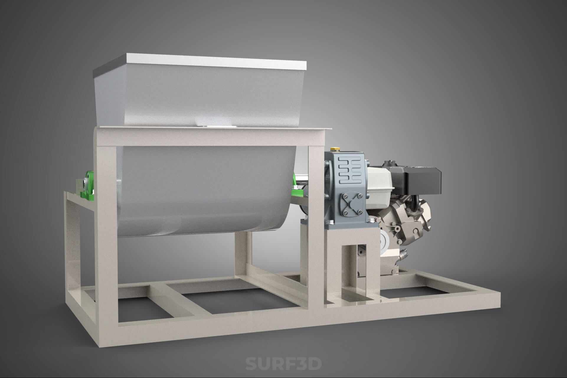 Mixer Ribbon Blender Paddle Agitator Mixing Dough Machine 3D Model