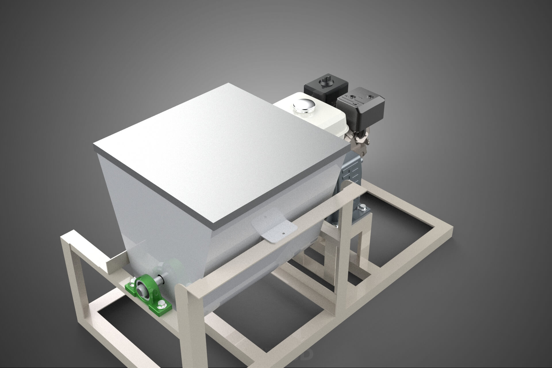 Mixer Ribbon Blender Paddle Agitator Mixing Dough Machine 3D Model