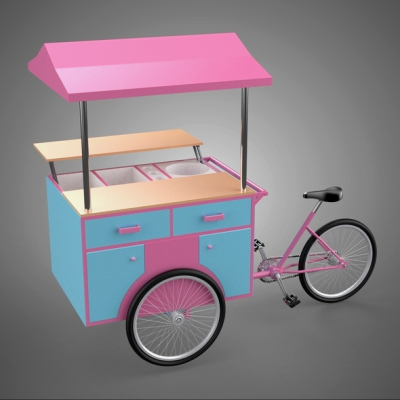 Mobile Ice Cream Bicycle Bike Tricycle Cart Street Vending