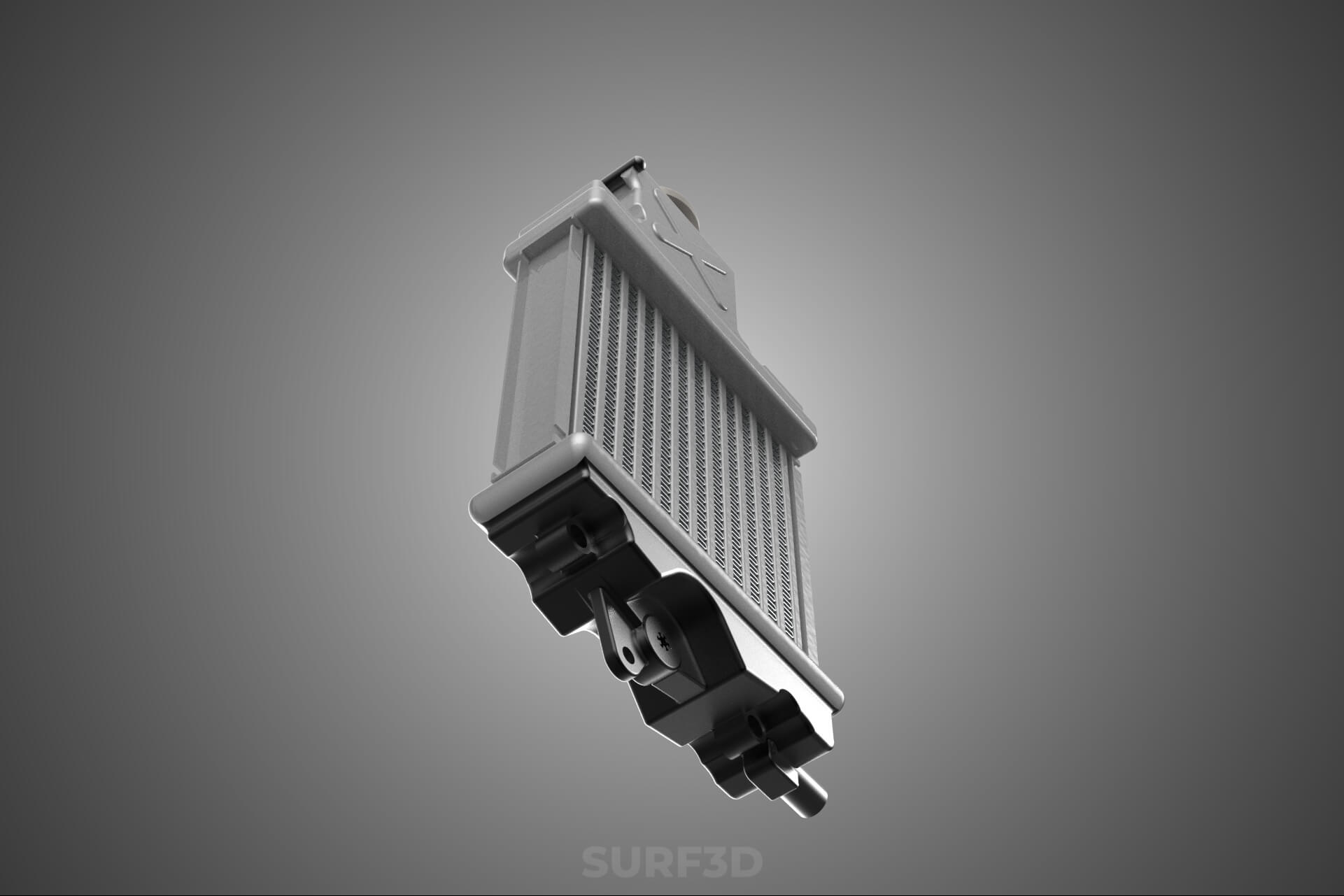 Motorbike Radiator Fin Vehicle Engine Liquid Cooling System 3D Model